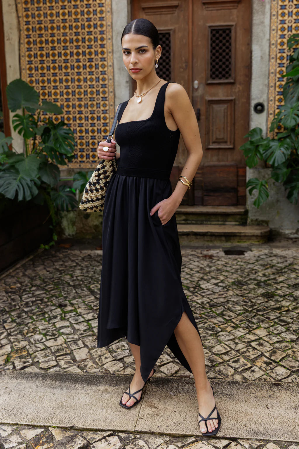 The Awaken Mixed Media Dress
