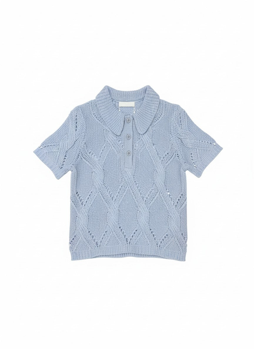 Cadence Shrunken Cable Polo