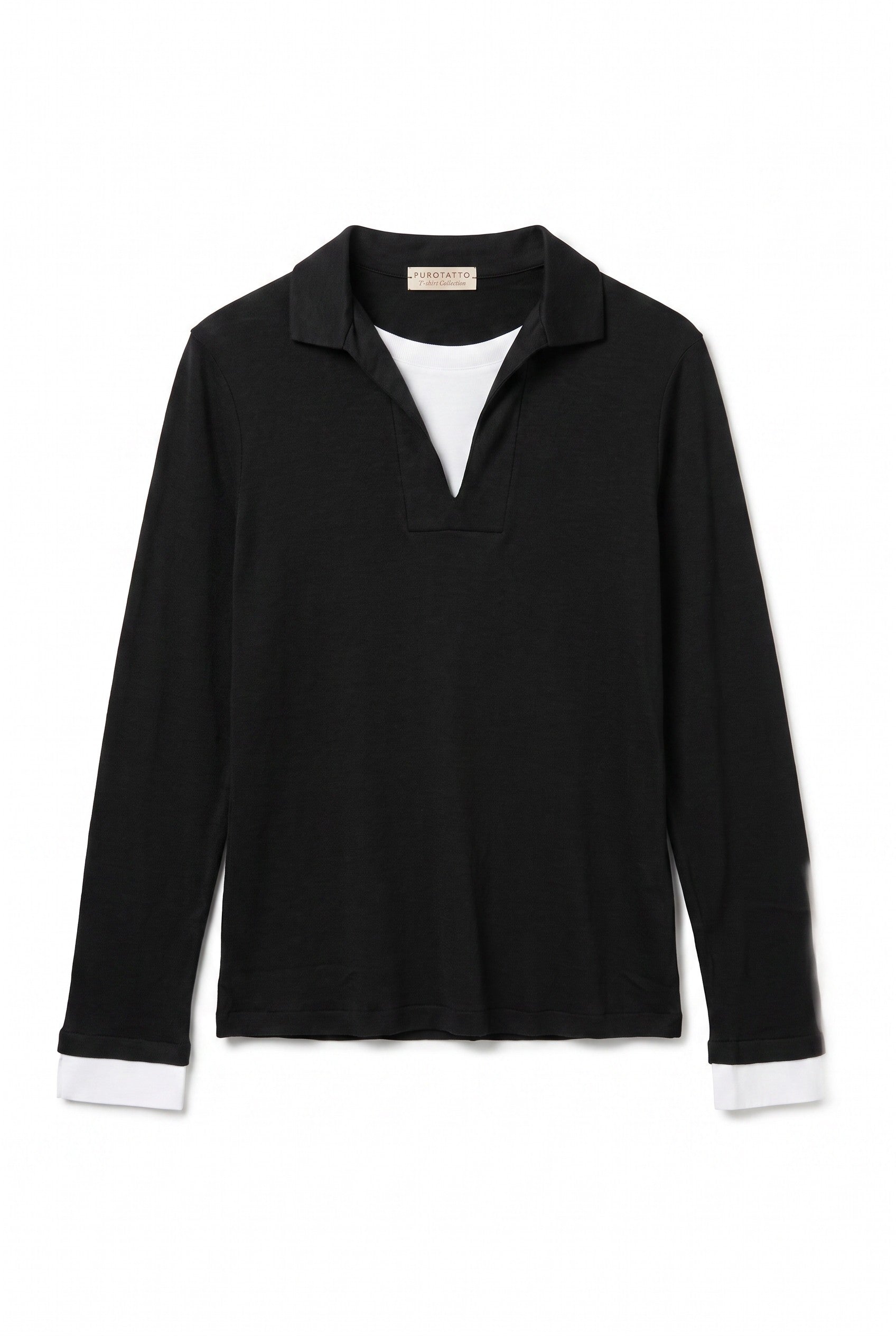 Polo Neck Double Blouse