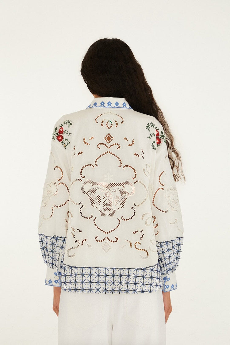 Richilieu Flower Embroidery Top