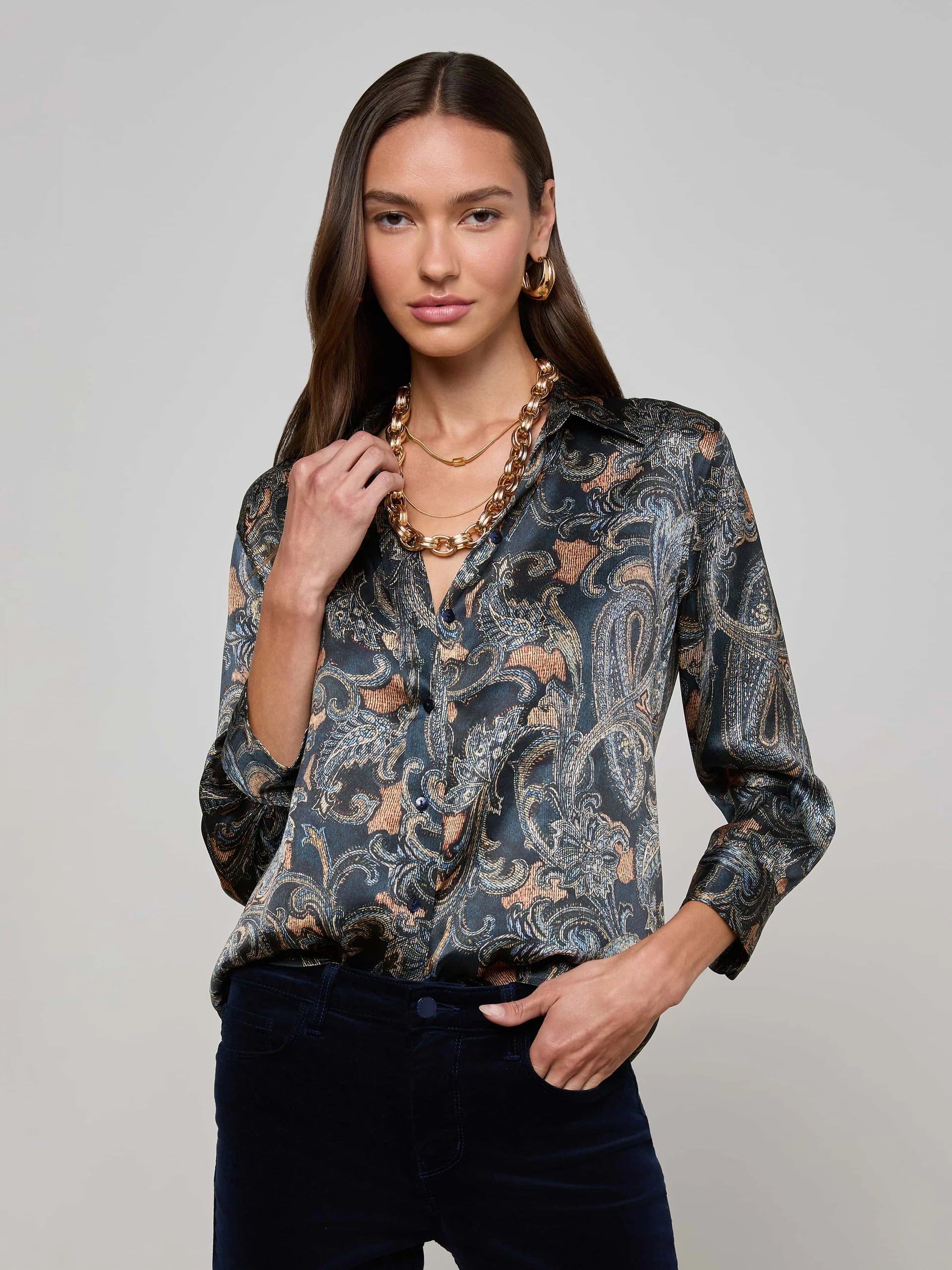 Dani Three Quarter Sleeve Blouse