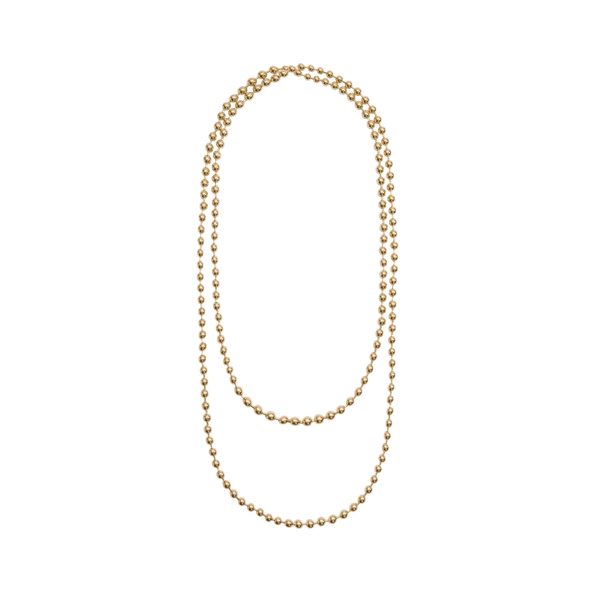 Continual Small Brass Pearl Necklace