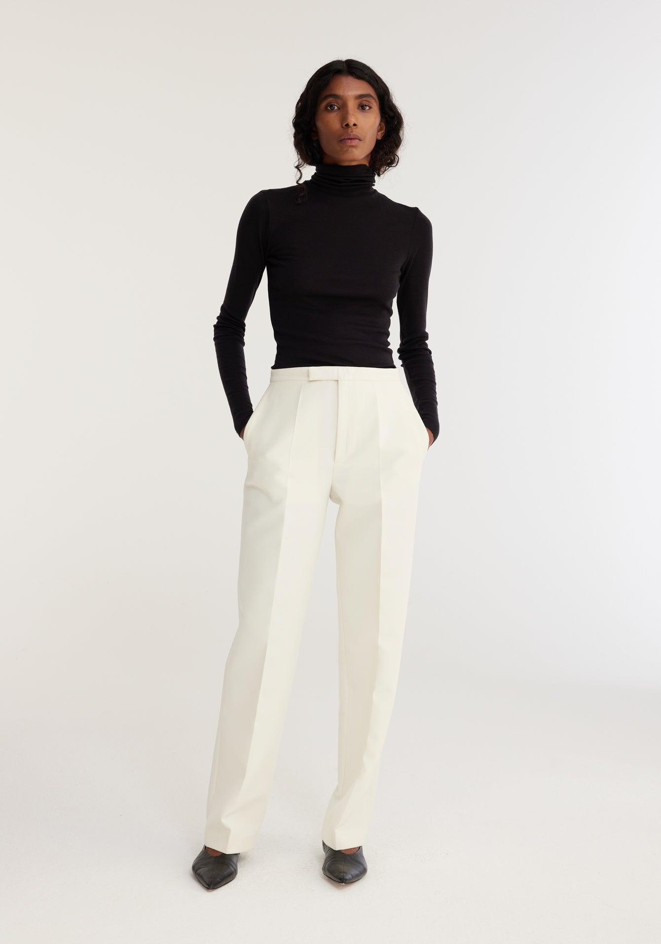 Tailored wool trousers