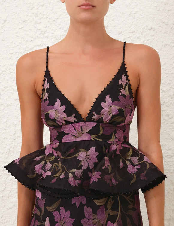 Dawning Ruffle Slip Dress