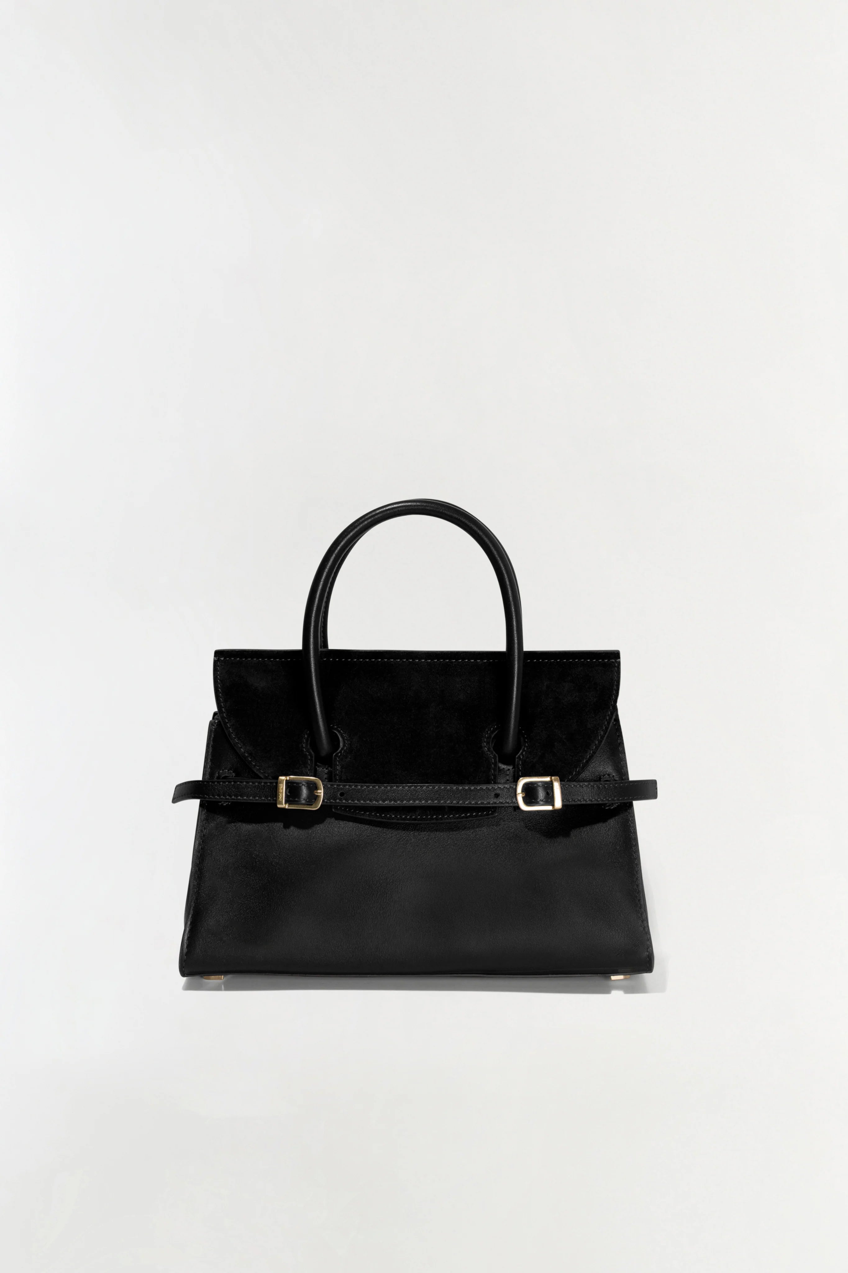 River Small Suede Top Handle Bag