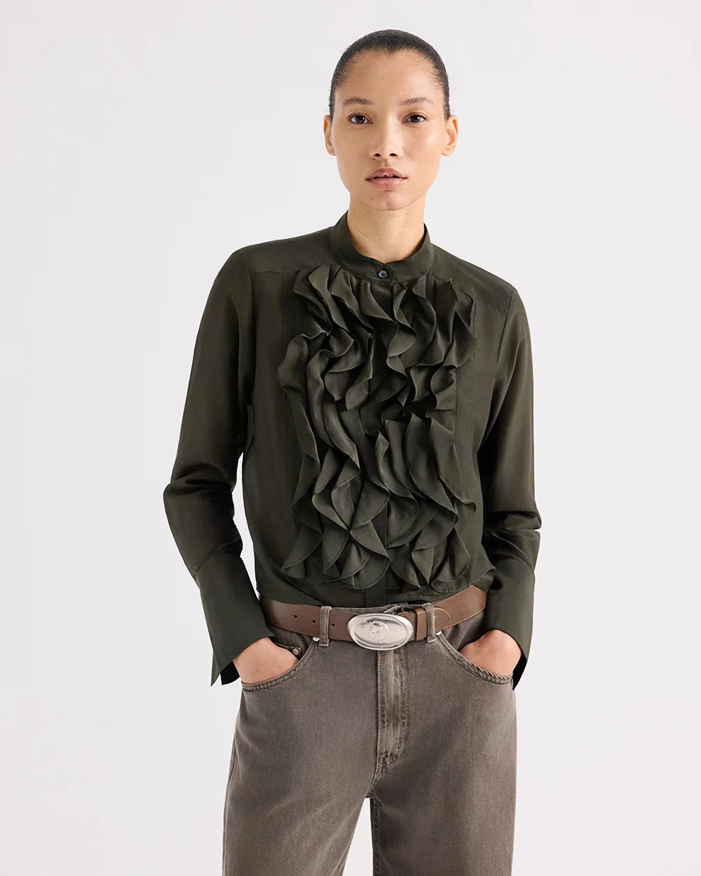 Horse Motif Buckle Bunny Belt