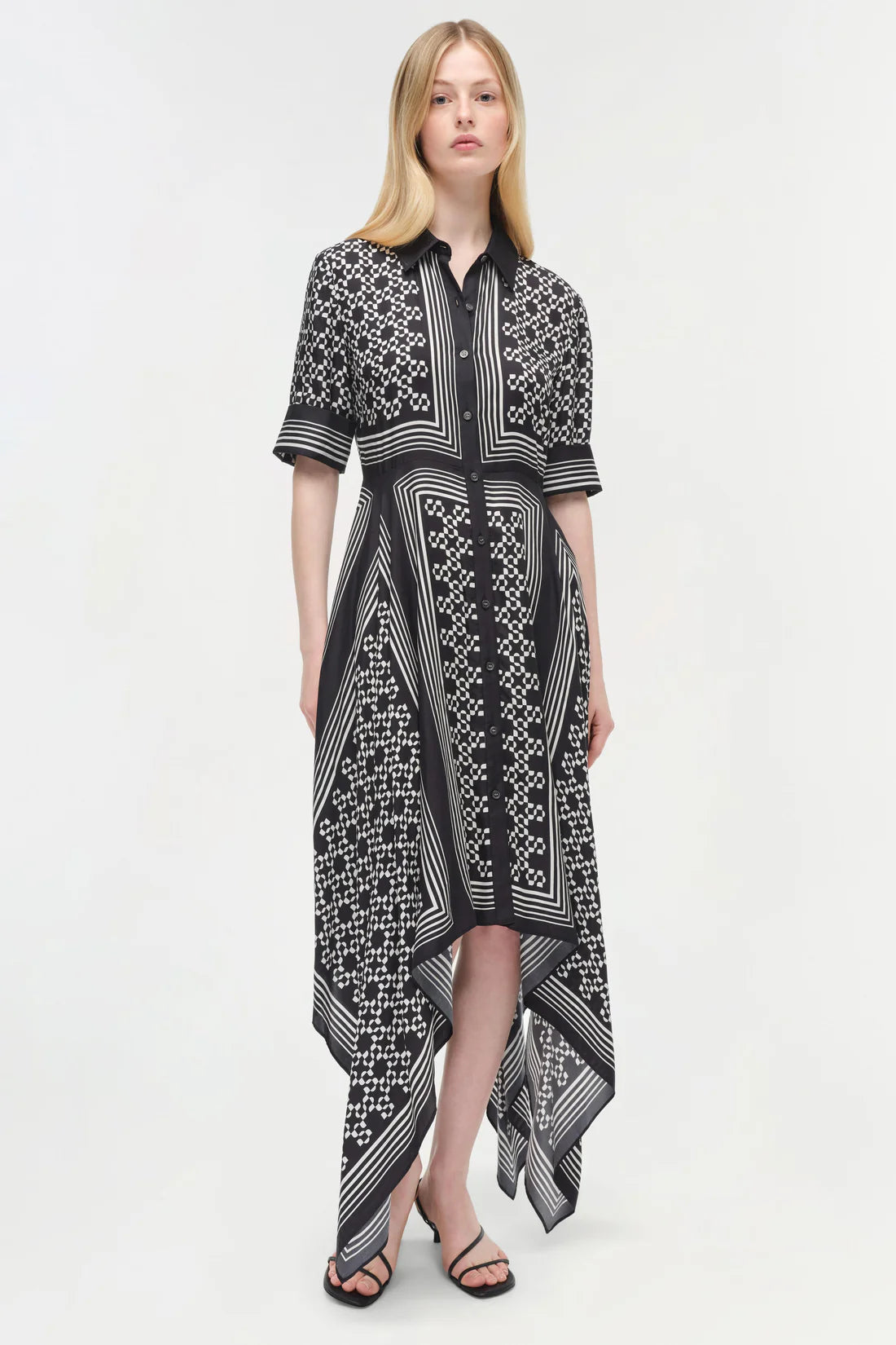 Abrielle Handkerchief Midi Dress