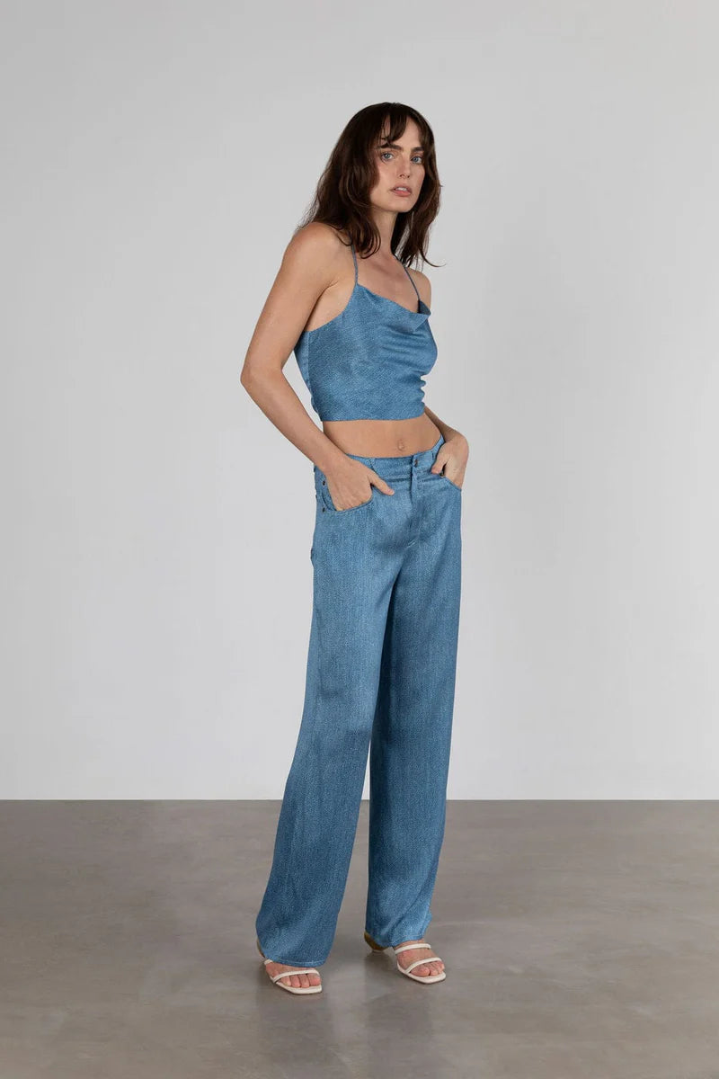 Jeans But Silk Pant