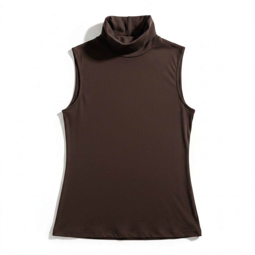 Soft Touch Sleeveless Turtleneck Top