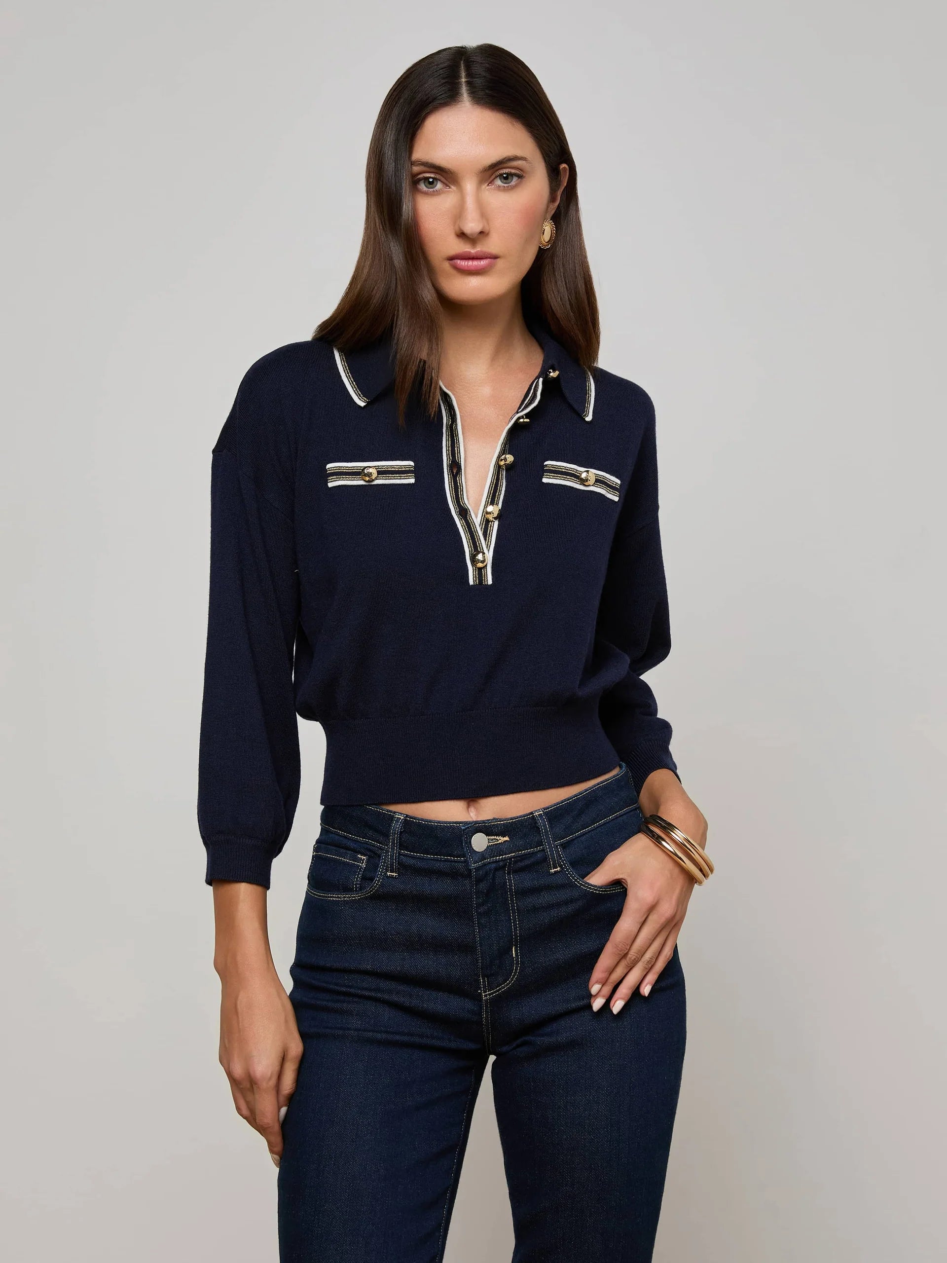 Malaki Three Quarter Clard Sweater