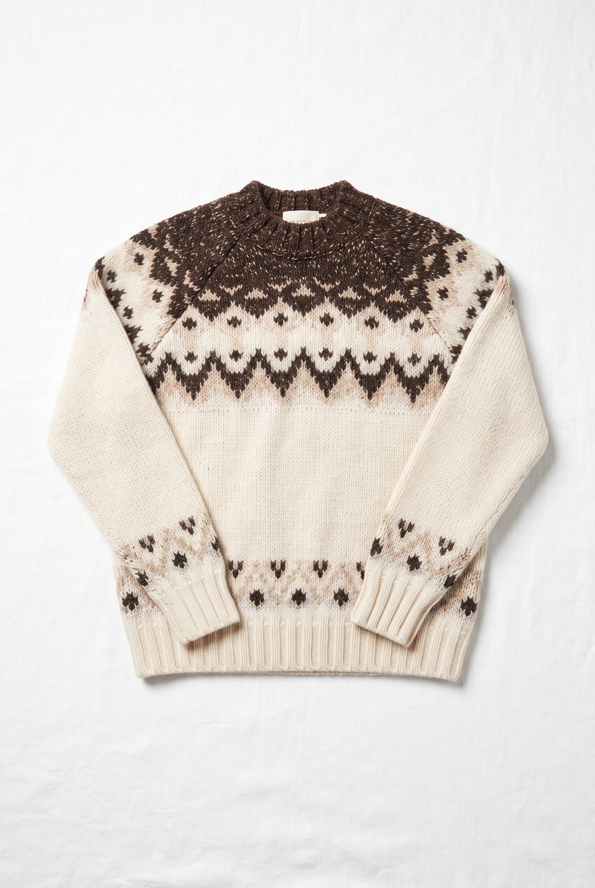 Jacquard Crew Neck Sweater