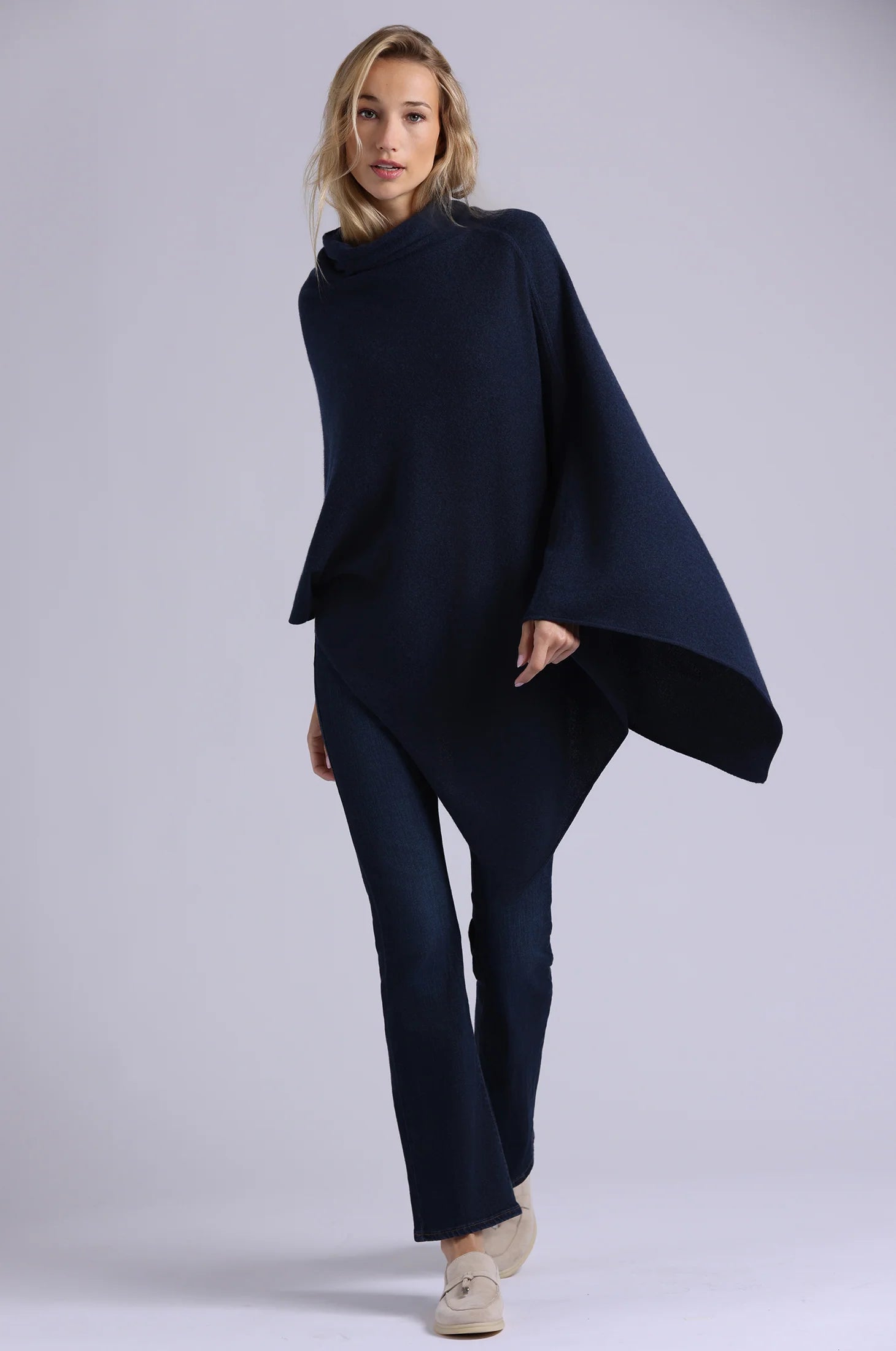 Cashmere Funnel Neck Ruana