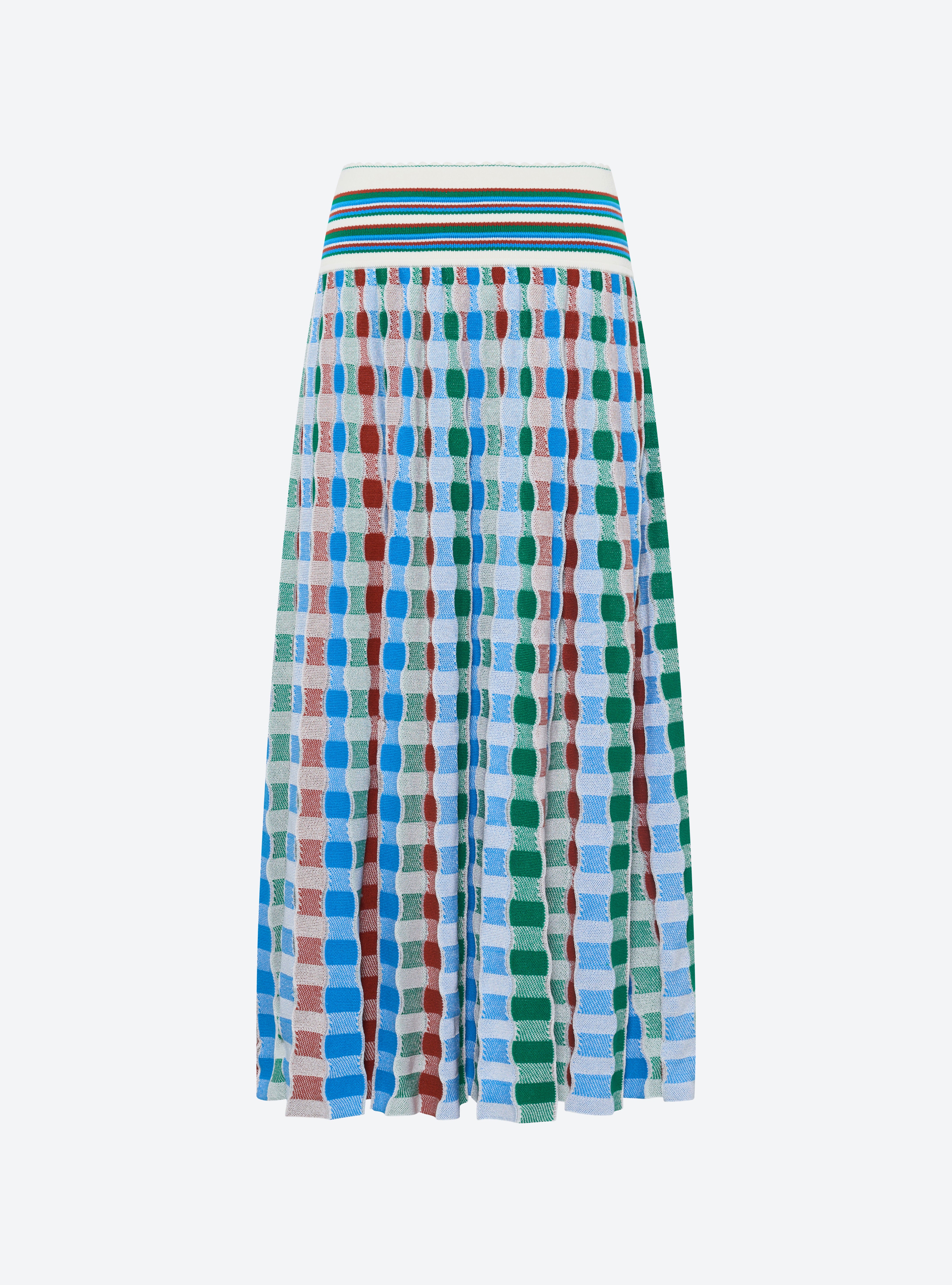 Gingham Jacquard Knit Skirt