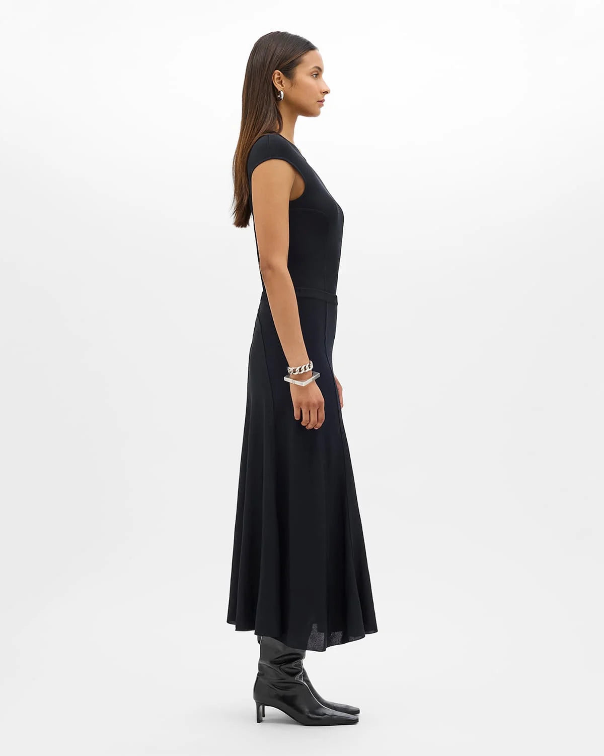 Seamed Flare Skirt