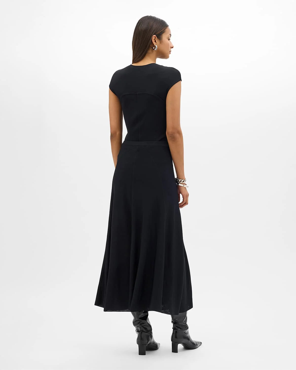 Seamed Flare Skirt