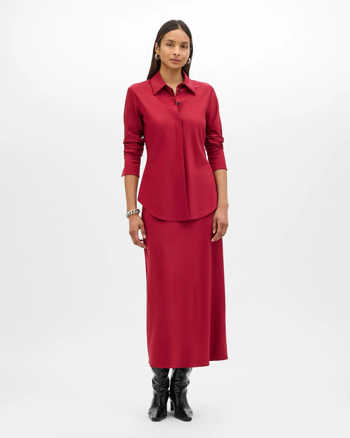 Wool Bias Shirt