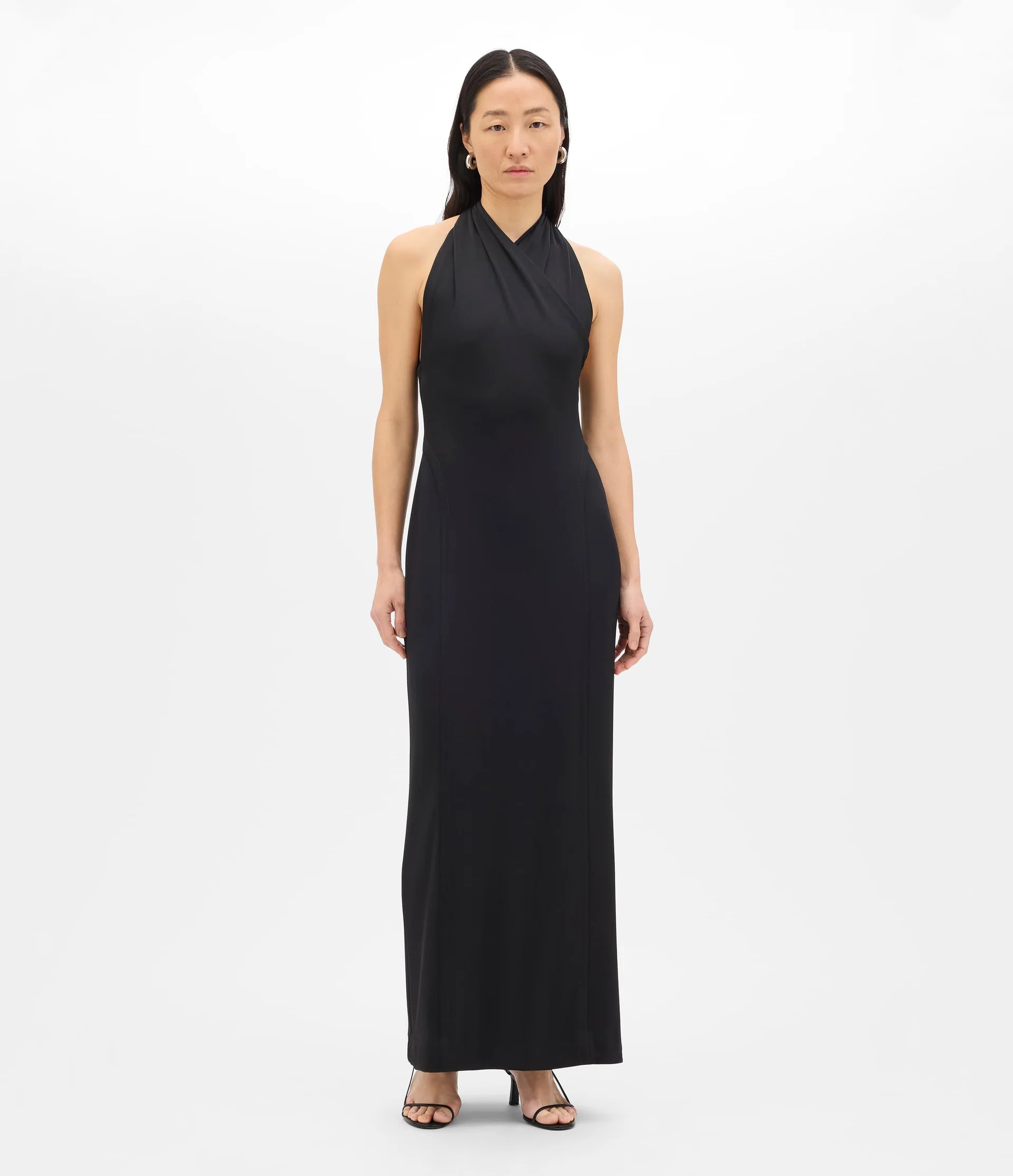 Gathered Halter Dress