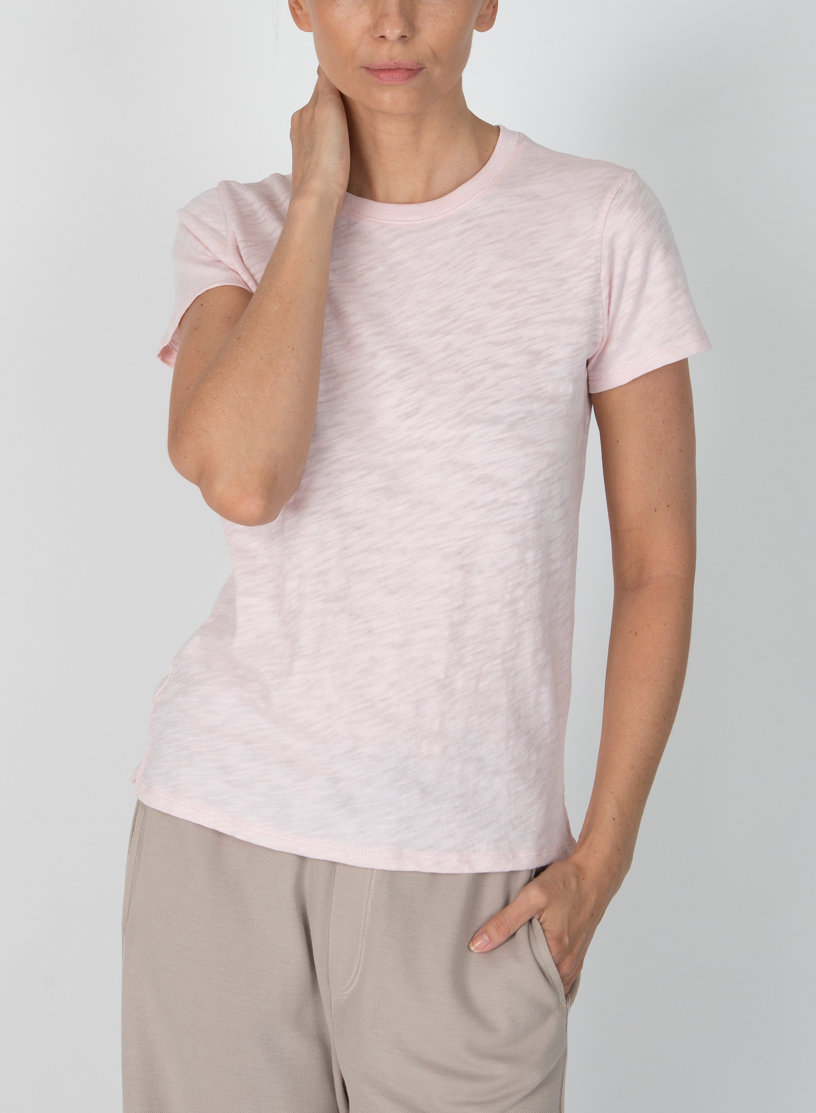 Slub Jersey Schoolboy Crew Tee