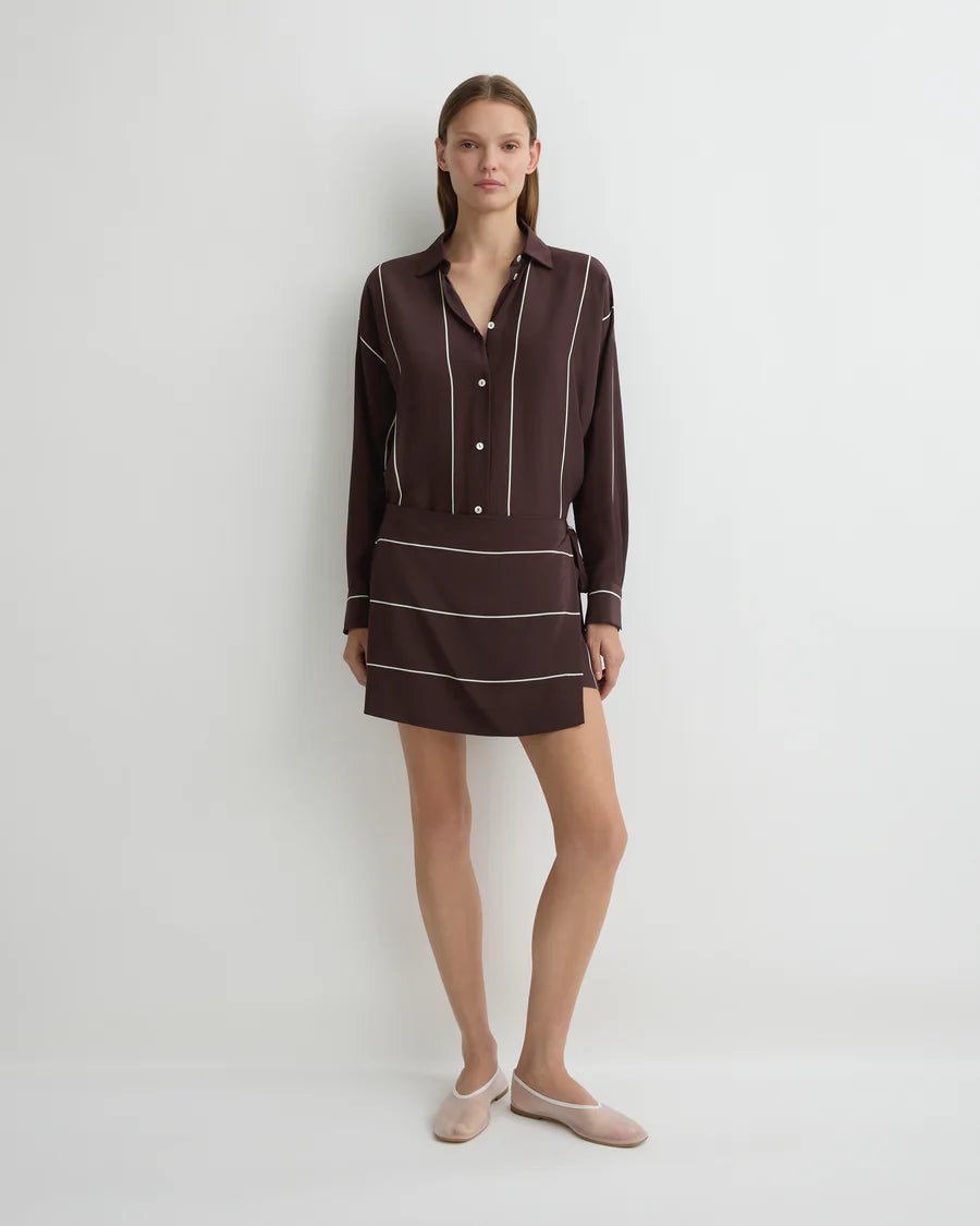 Orta Silk Wrap Mini Dress