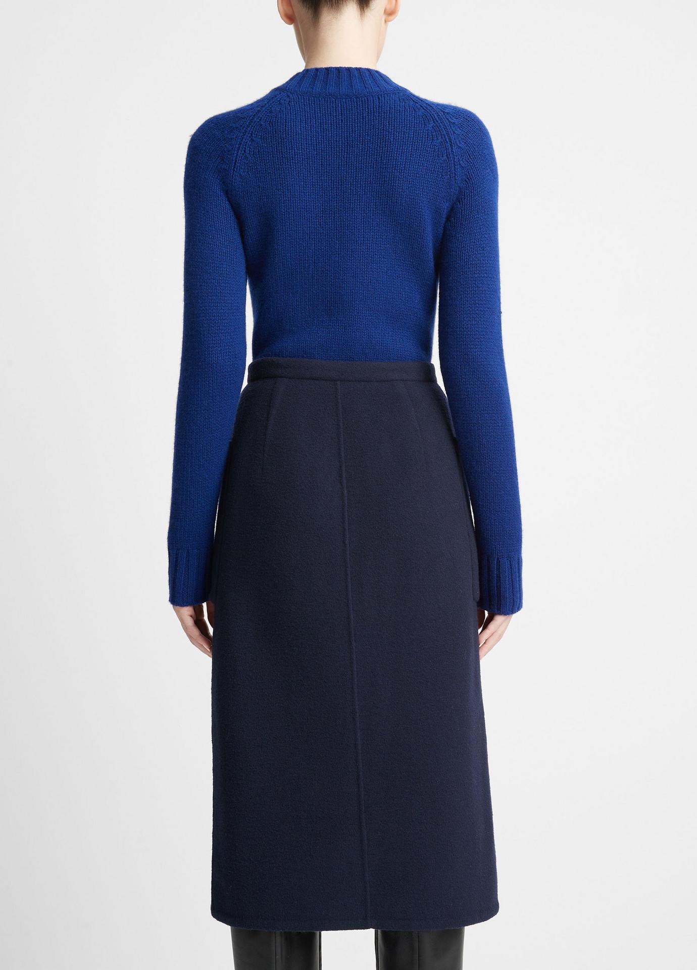 Brushed Wool Pencil Skirt