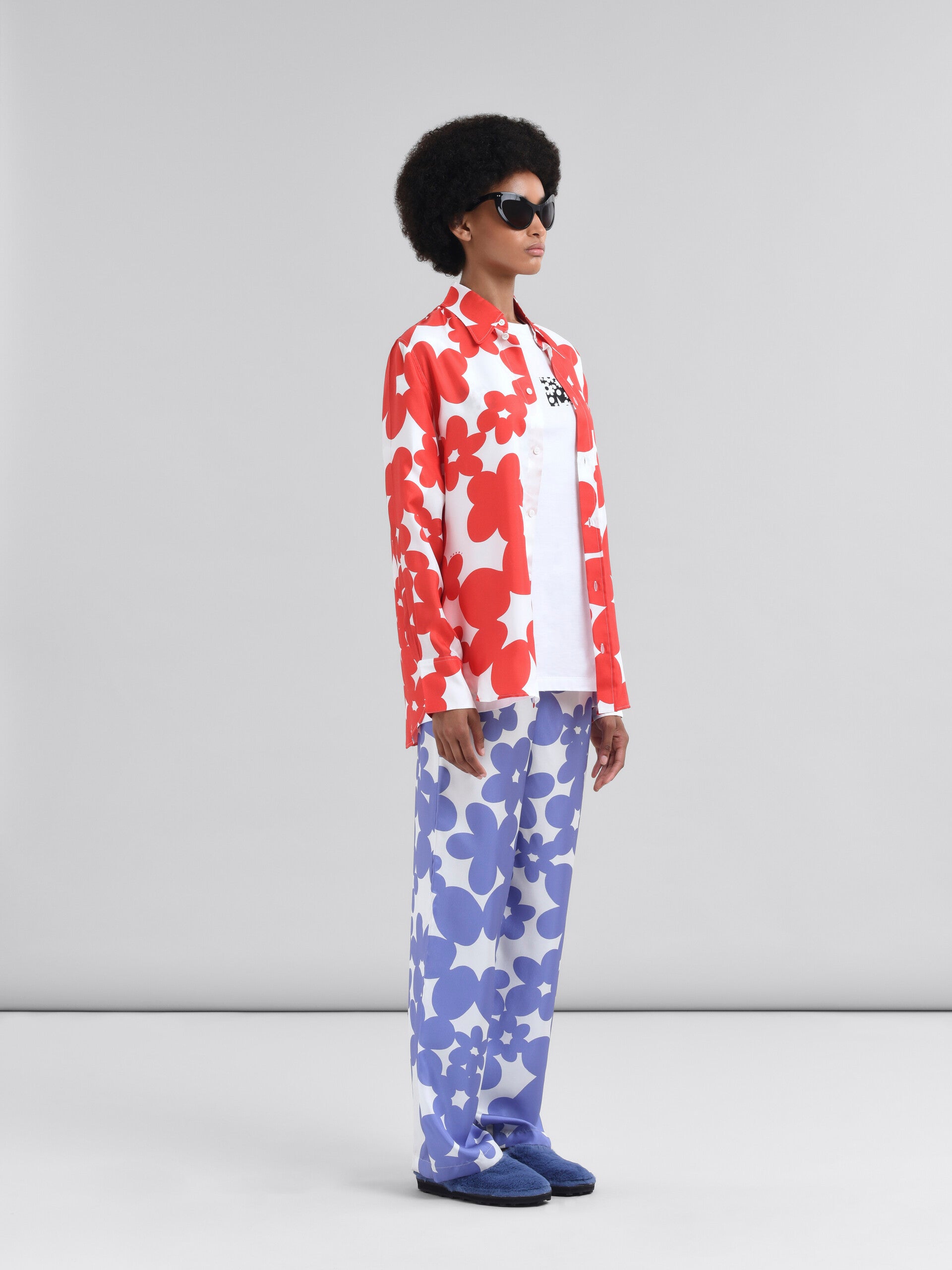 Large Flowers Button Down Shirt