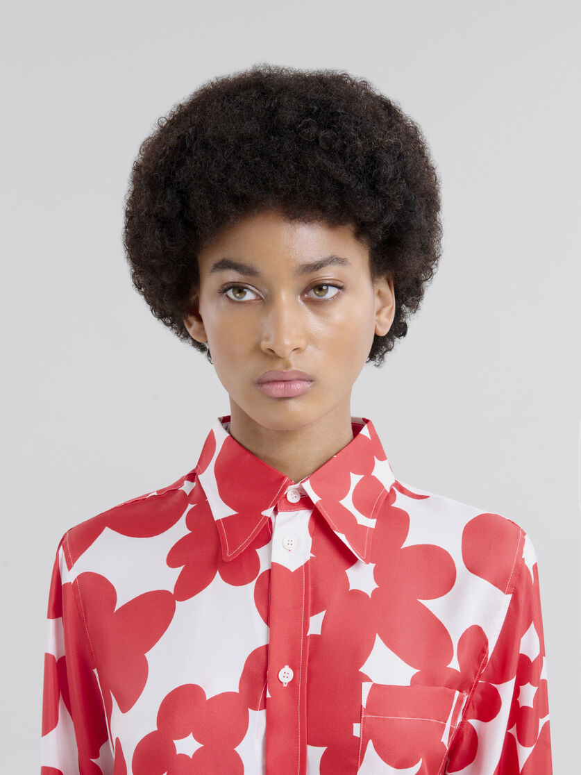Large Flowers Button Down Shirt