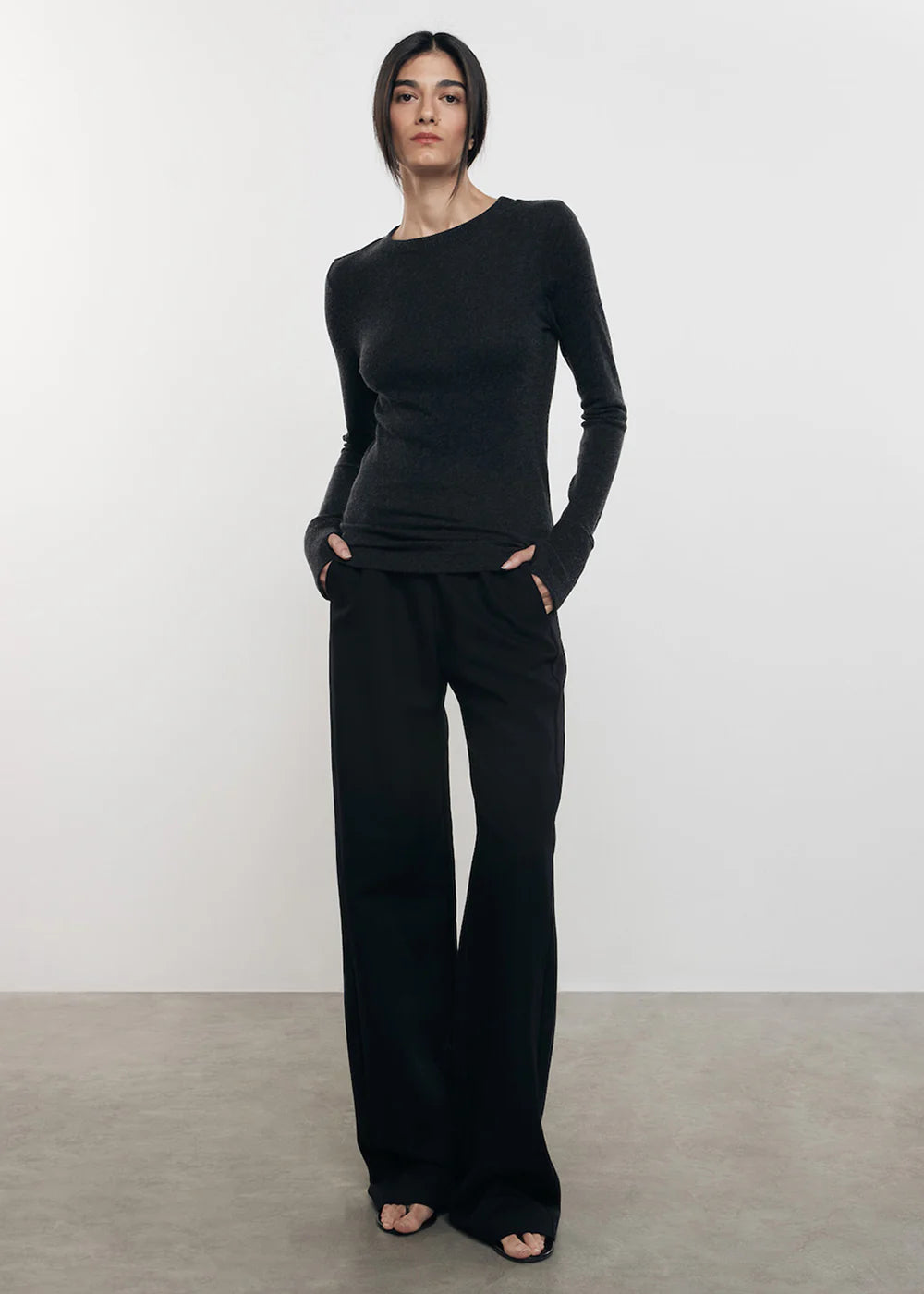 Cashmere Cuffed Crew Top
