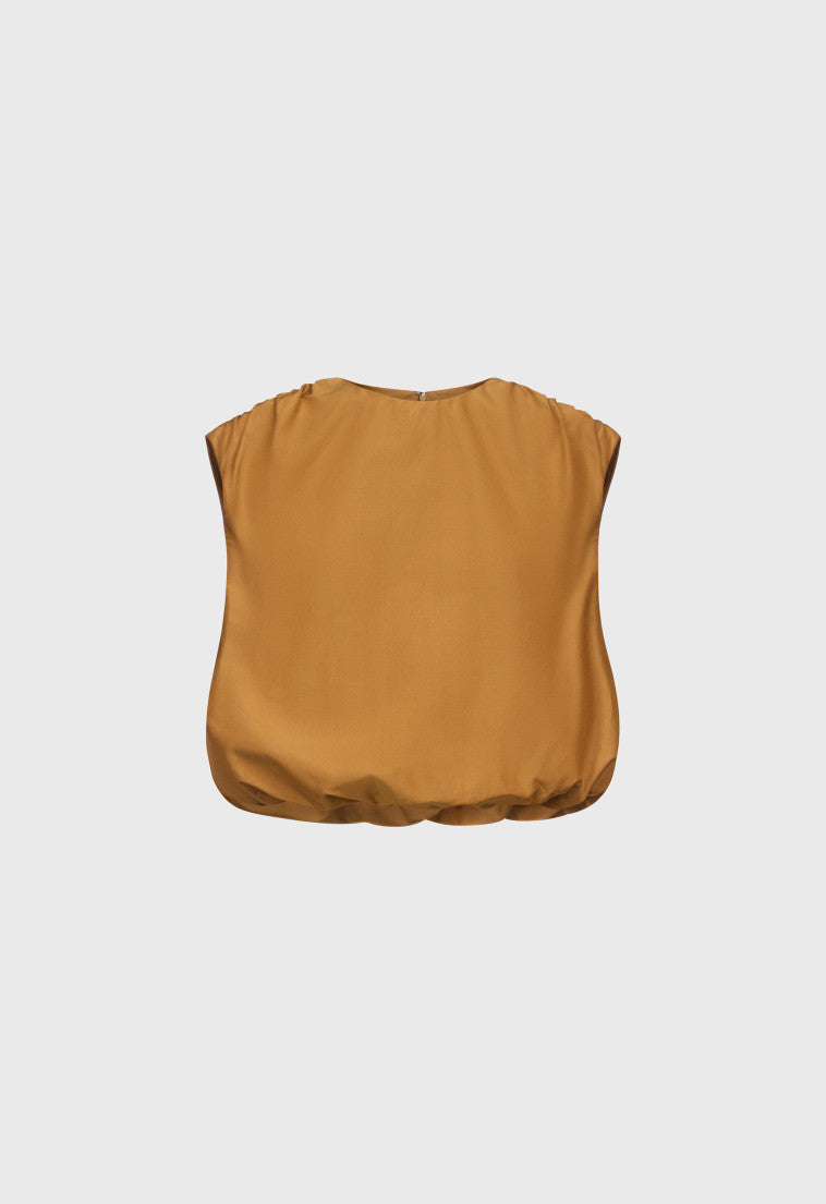 Cosma Gathered Sleeveless Top