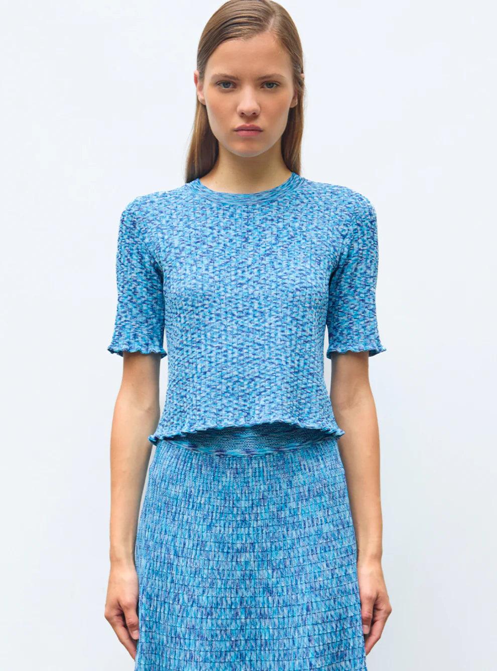 Flat Ribbed Knit Top