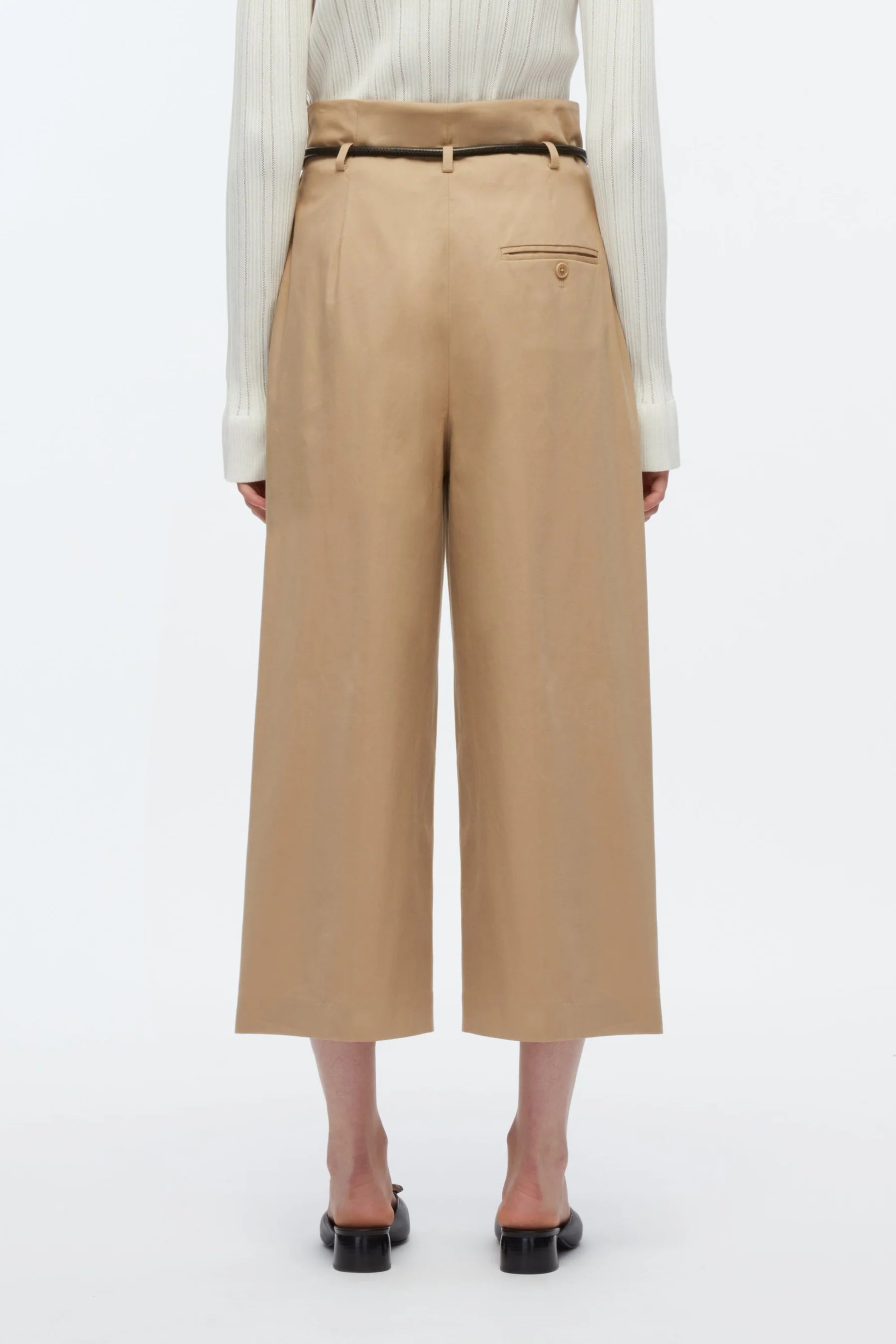 Cropped Wide Leg Origami Trouser