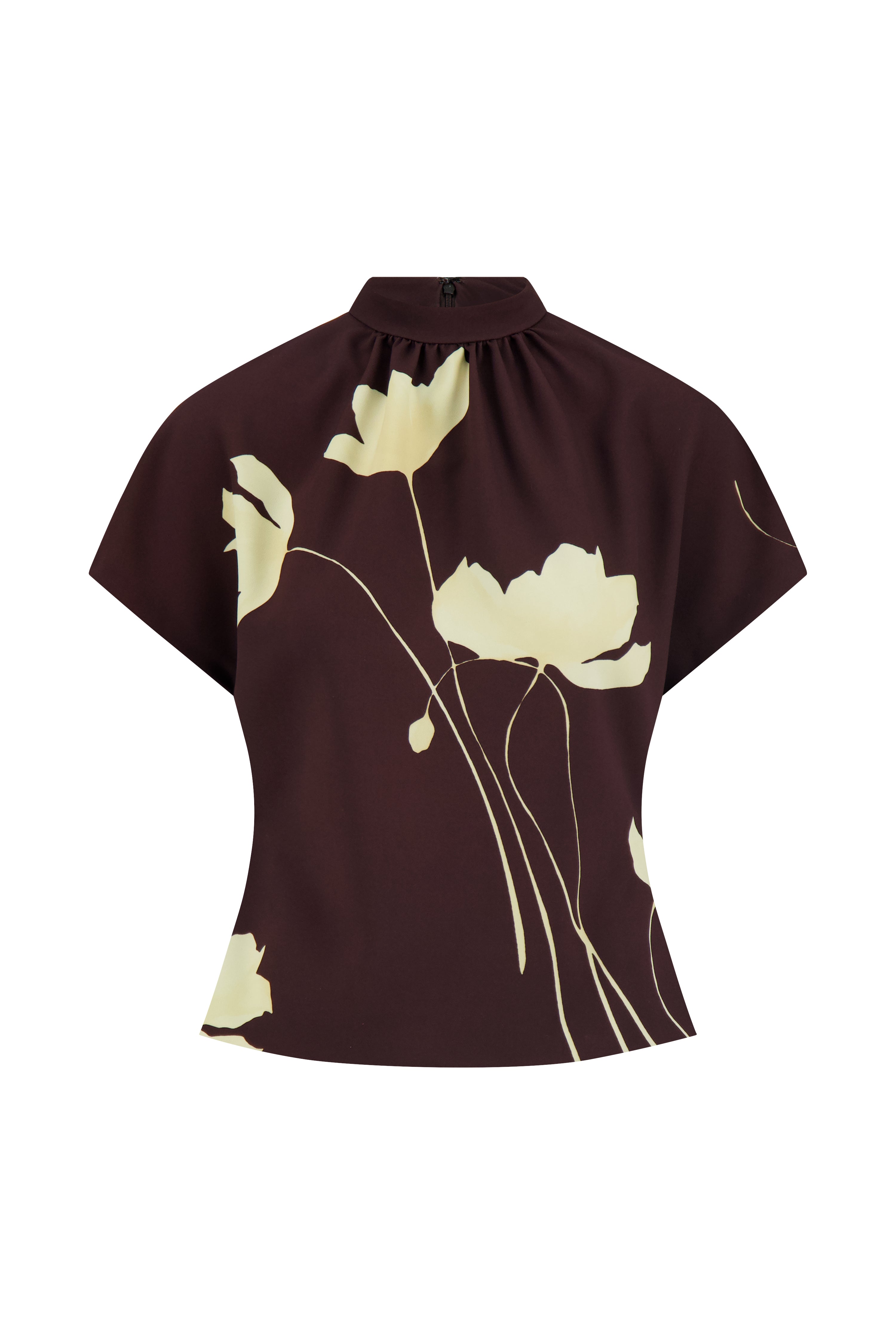 Mock Neck Short Sleeve Top
