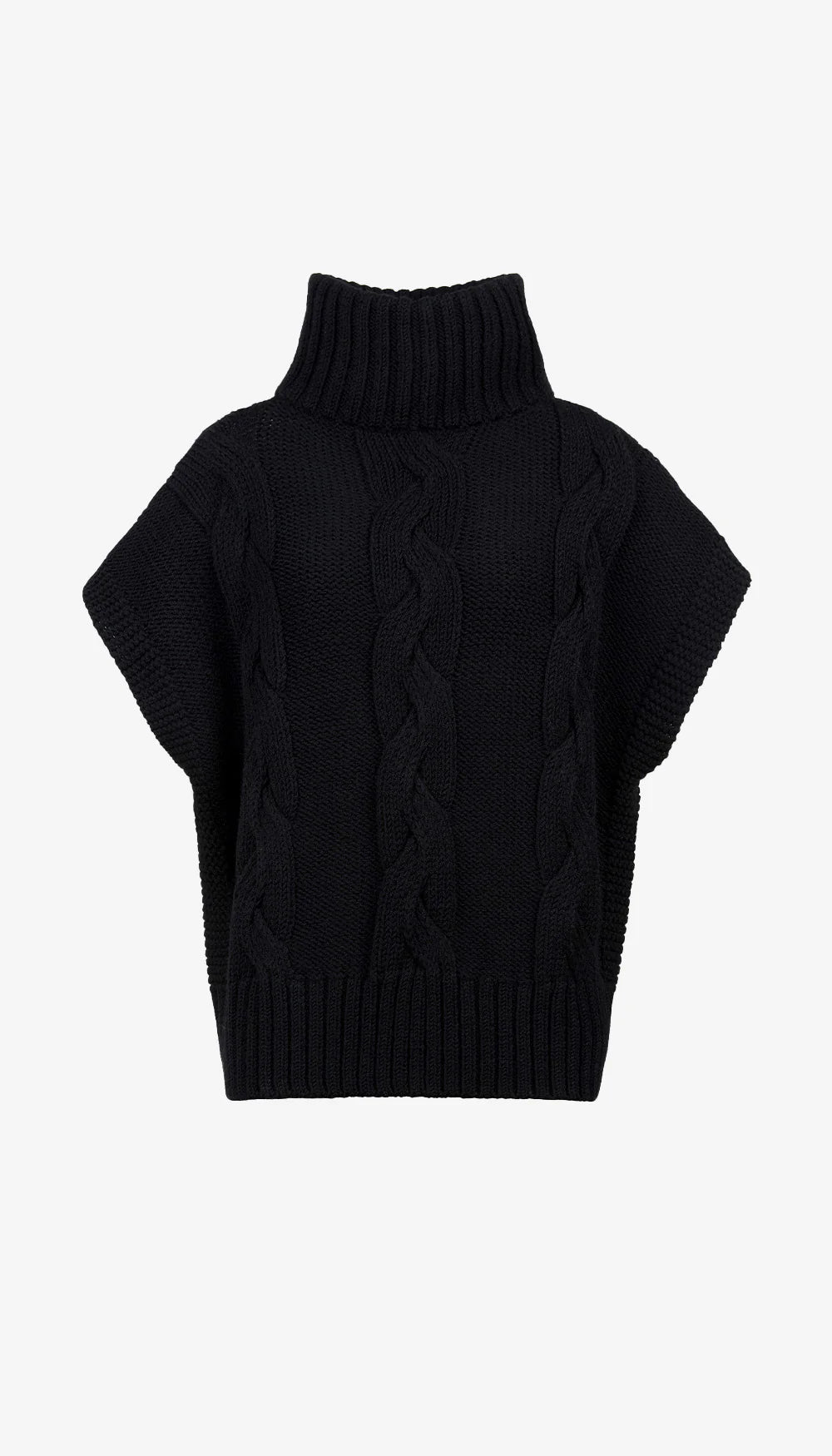 Cable-Knit Sleeveless Sweater