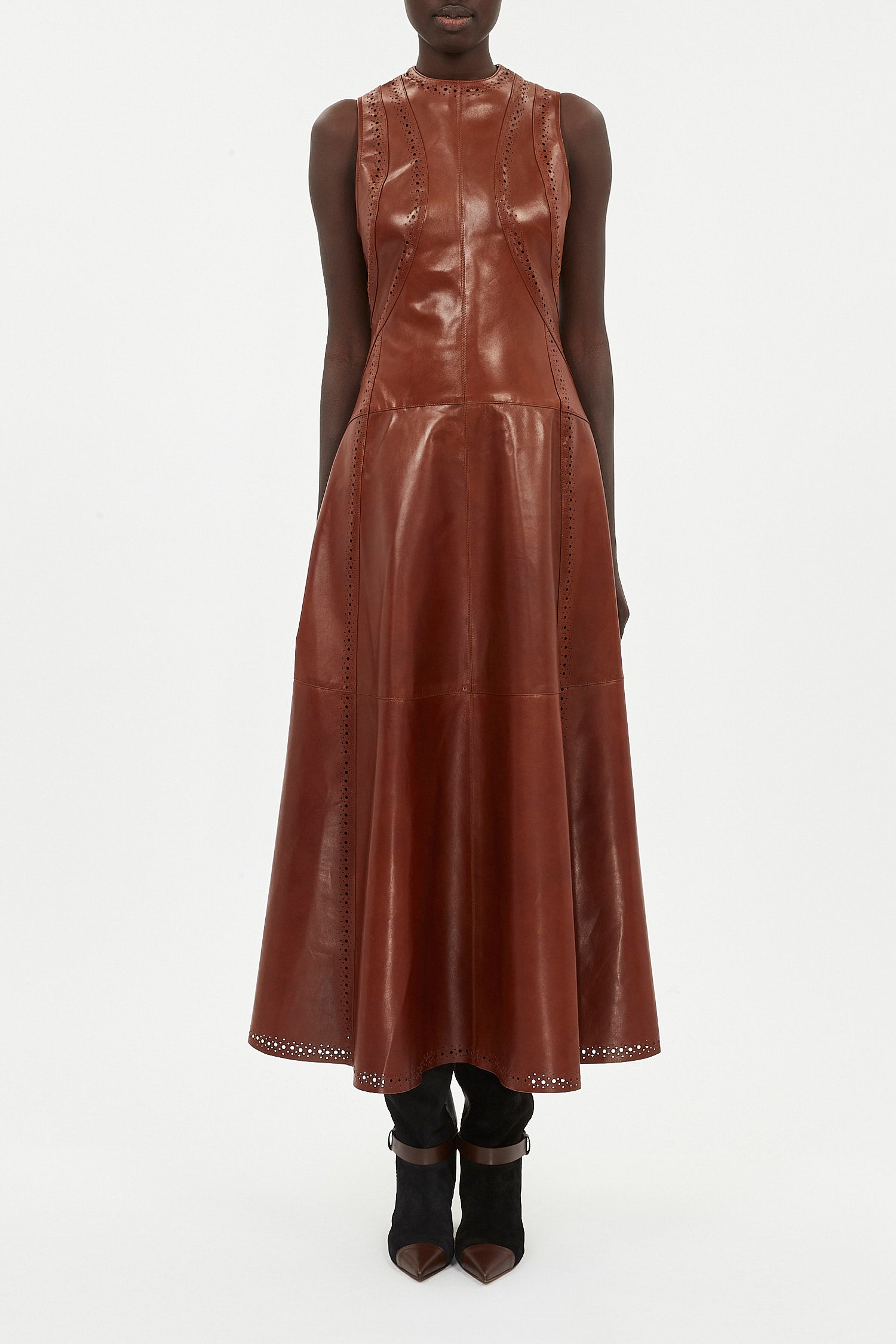 Juliette Leather Midi Dress