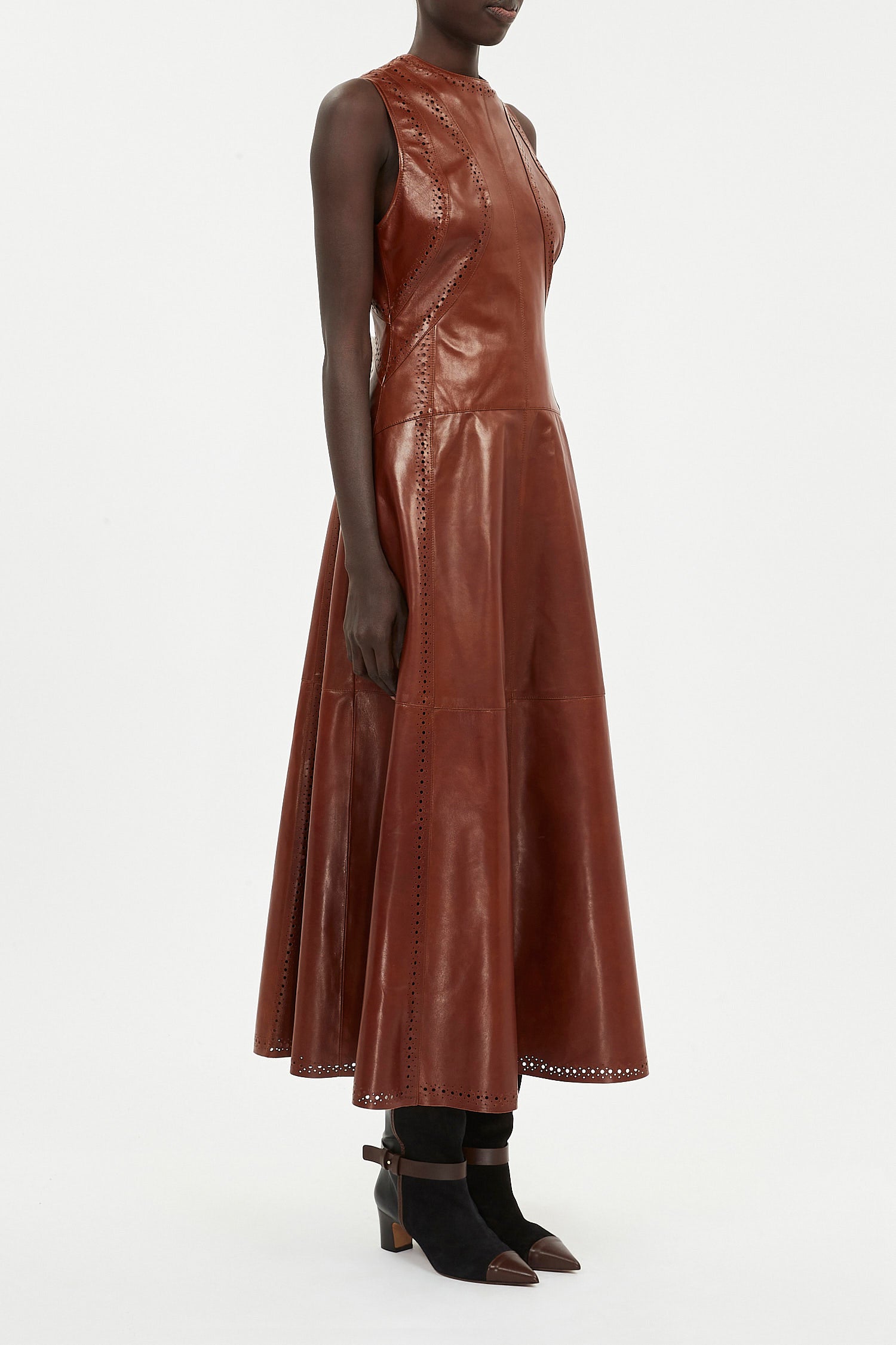 Juliette Leather Midi Dress