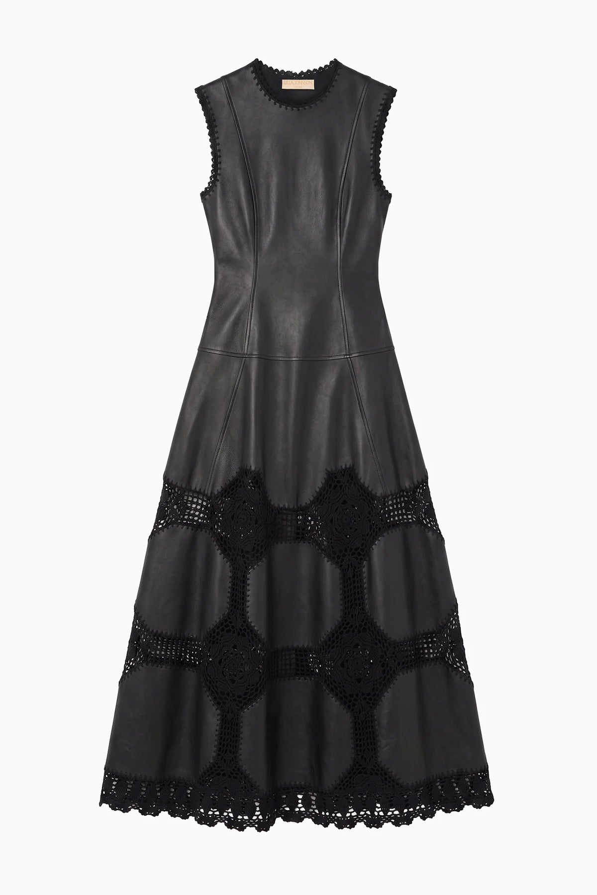 Ilana Crochet & Leather Dress