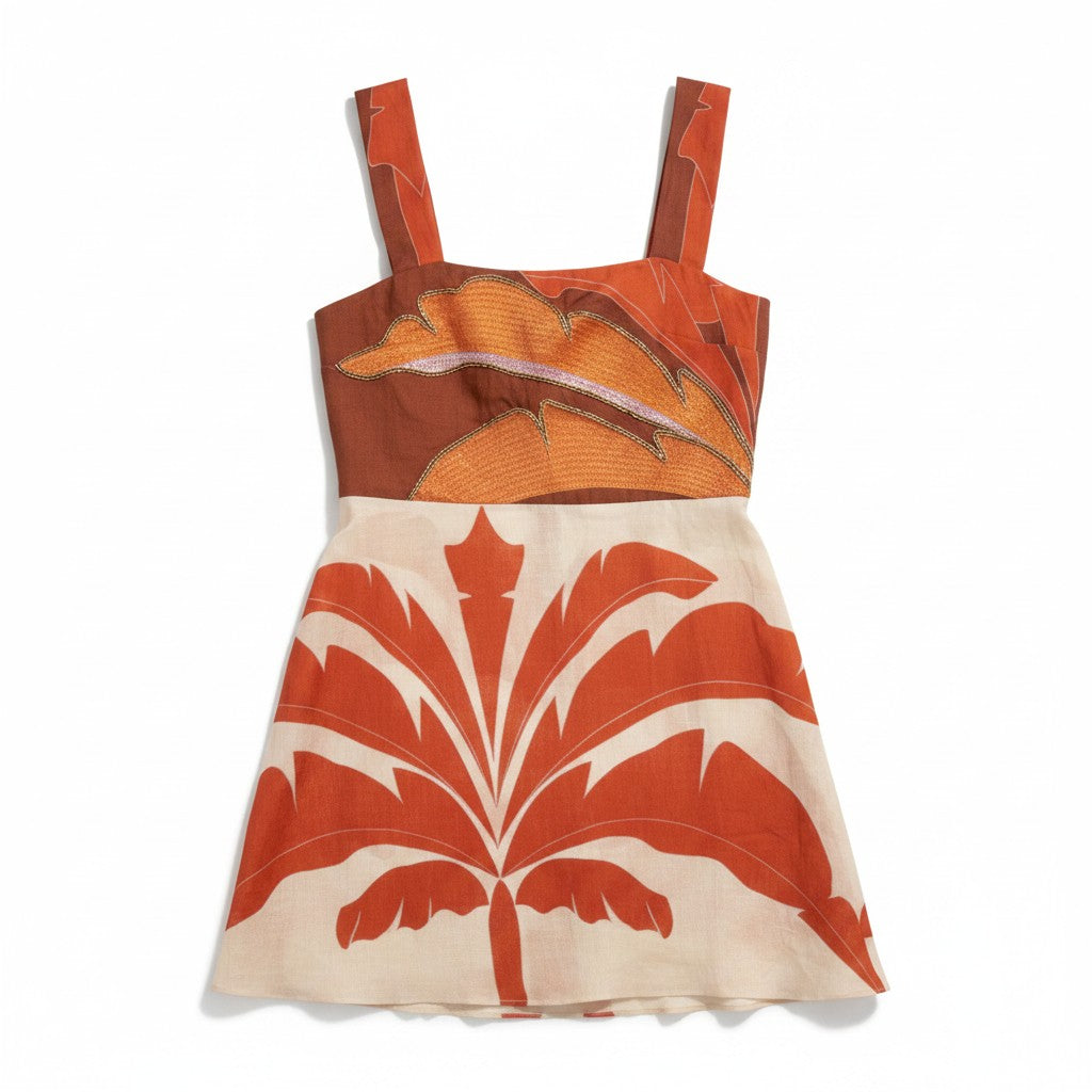 Micaela Hand Embroidered Mini Dress