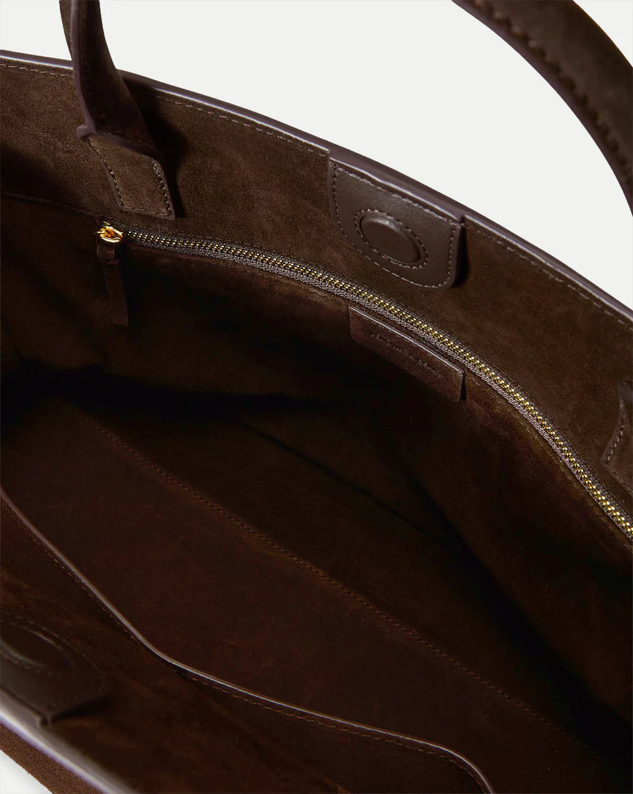 Large Suede Satchel