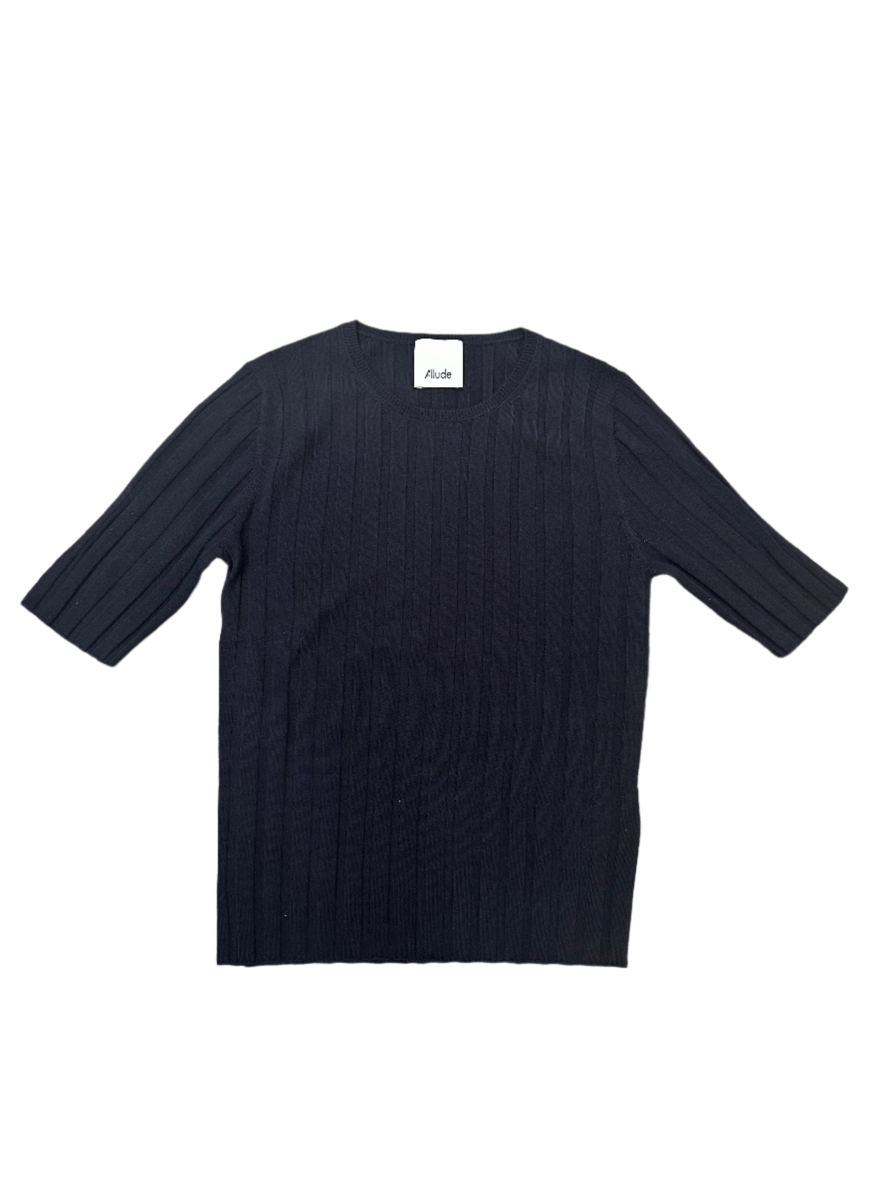 Ribbed Half Sleeve Sweater