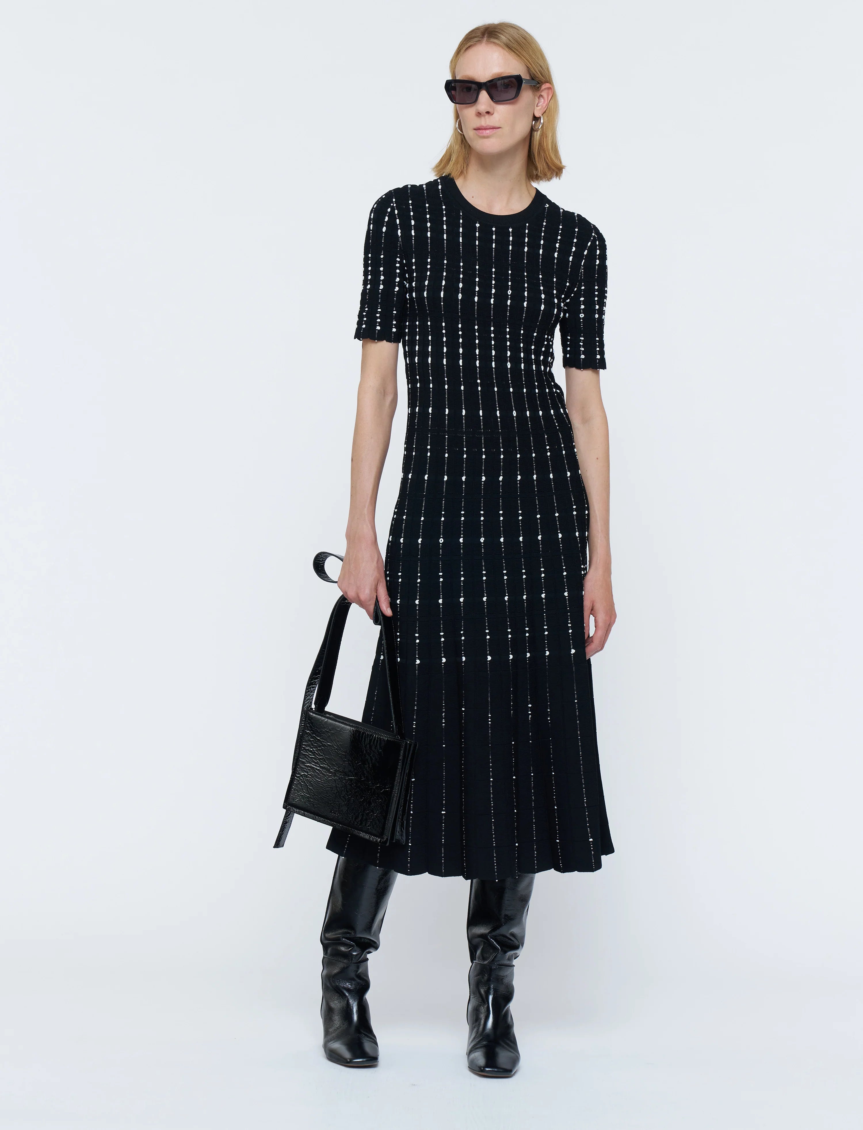 Fragmented Stripes Dress