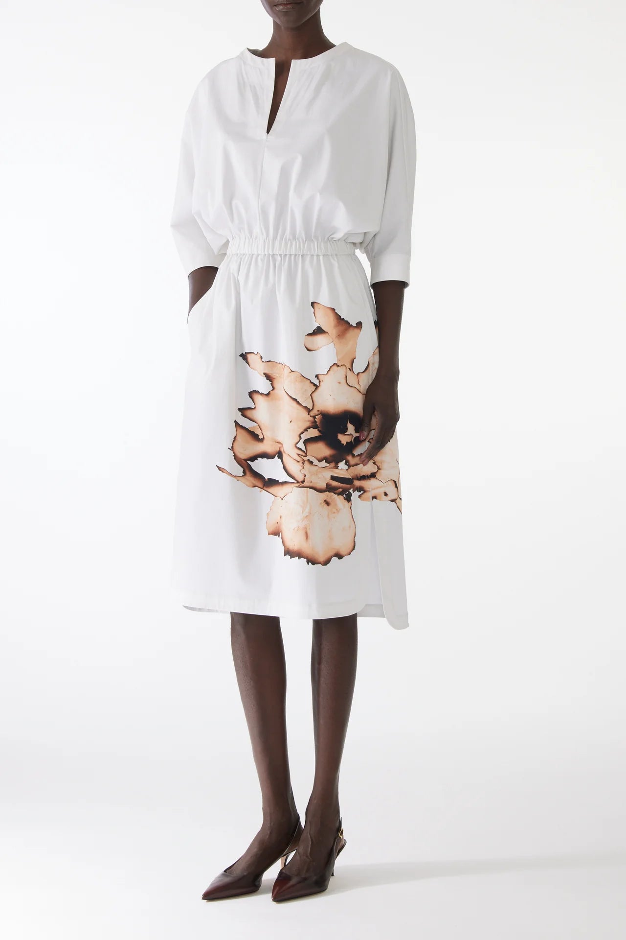Dolman Sleeve Cotton Dress