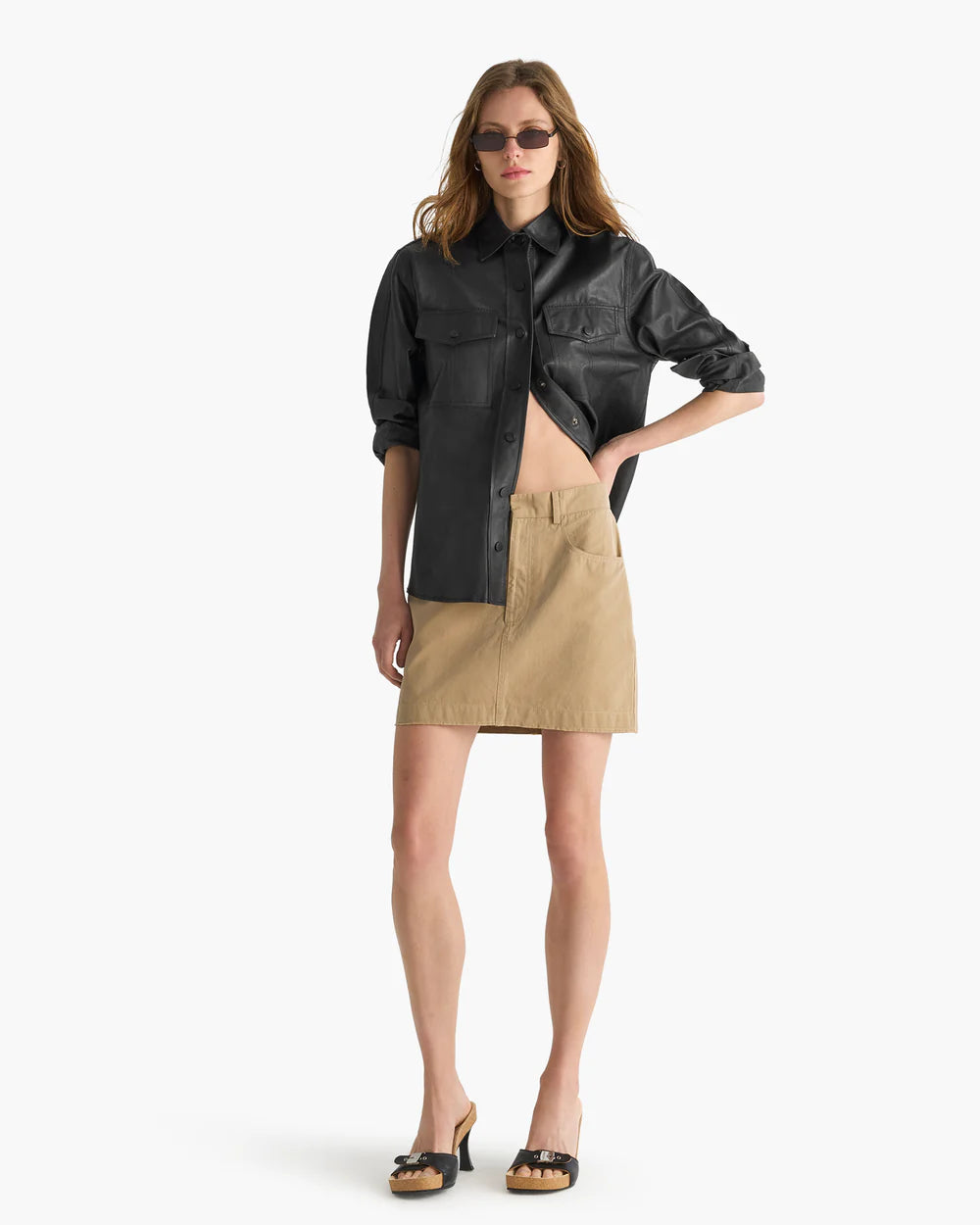 Cotton Twill Pencil Skirt