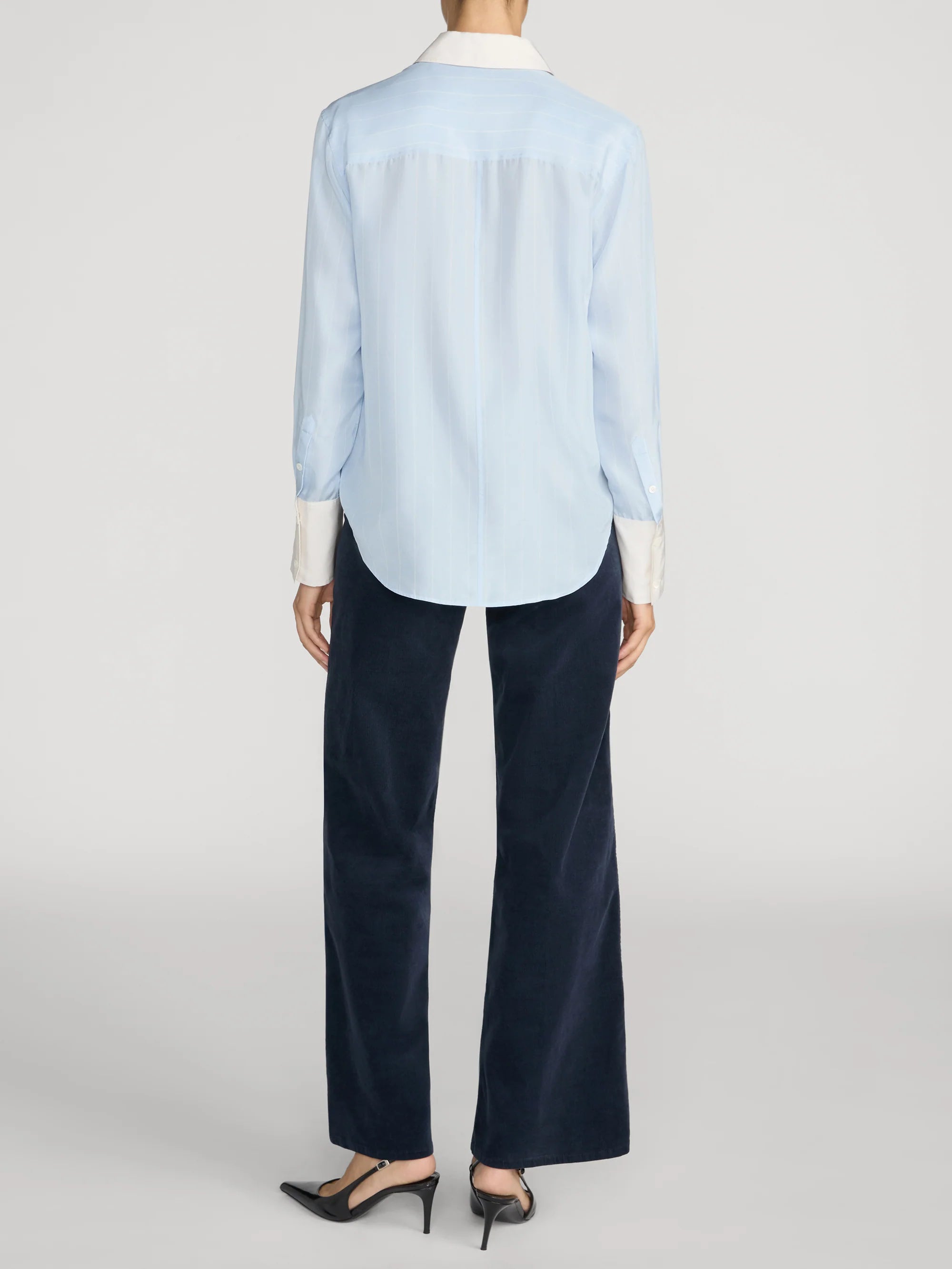 Le Slim Palazzo Modernist Pocket Corduroy Pant