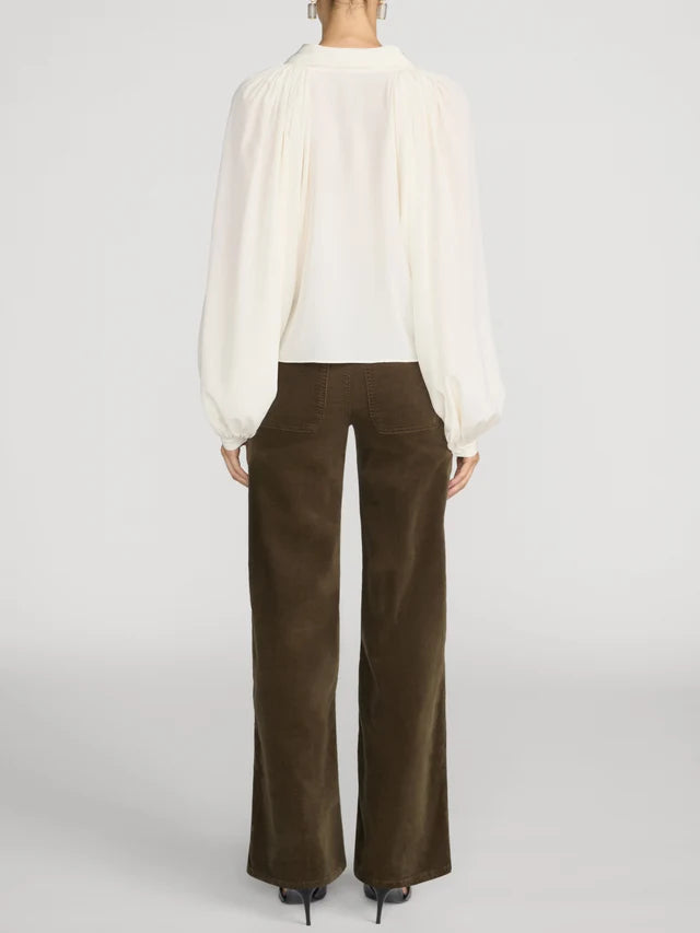 Le Slim Palazzo Modernist Pocket Corduroy Pant