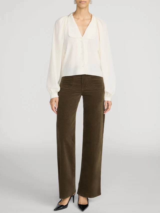 Le Slim Palazzo Modernist Pocket Corduroy Pant