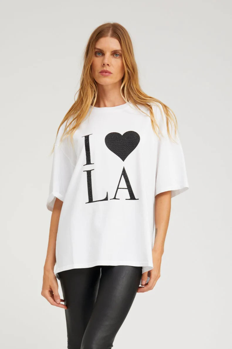 I Love LA Rhinestones Tee