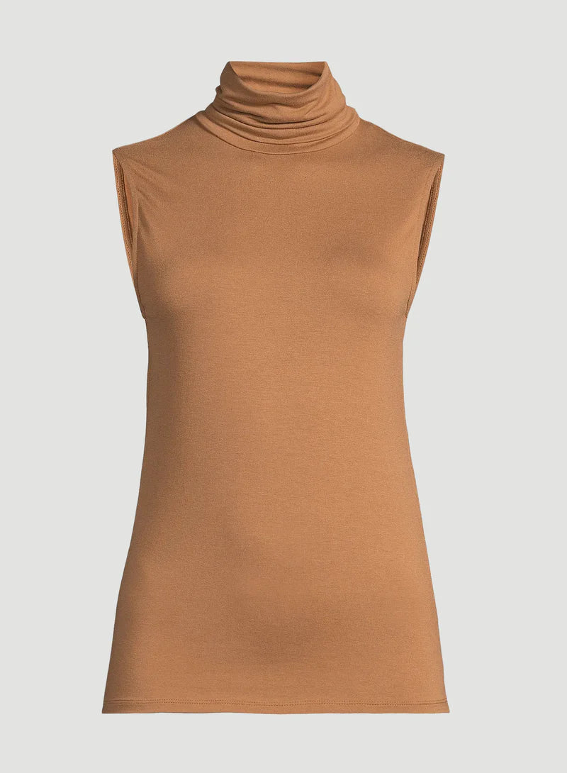 Soft Touch Sleeveless Turtleneck Top