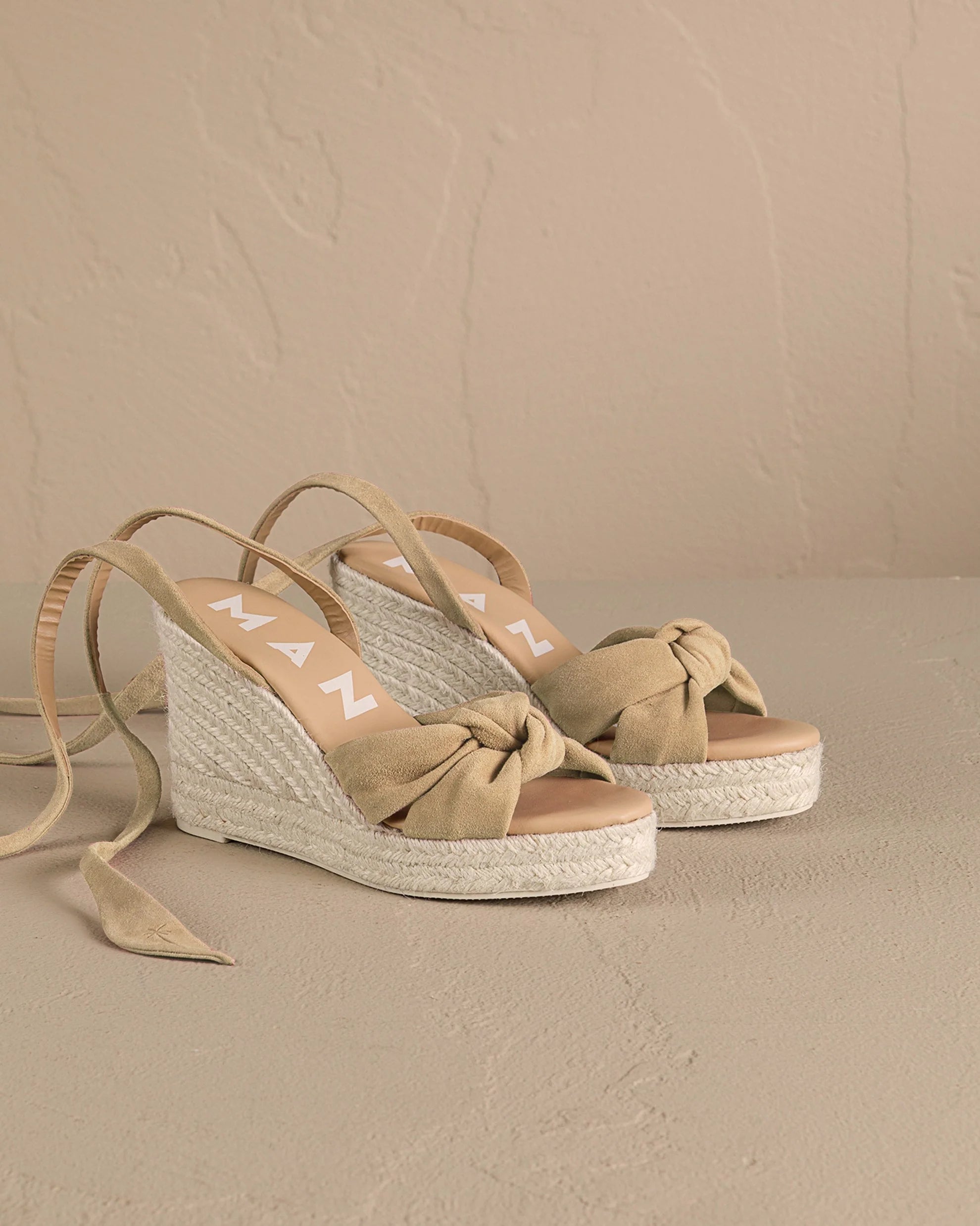 Wedge Espadrilles With Knot