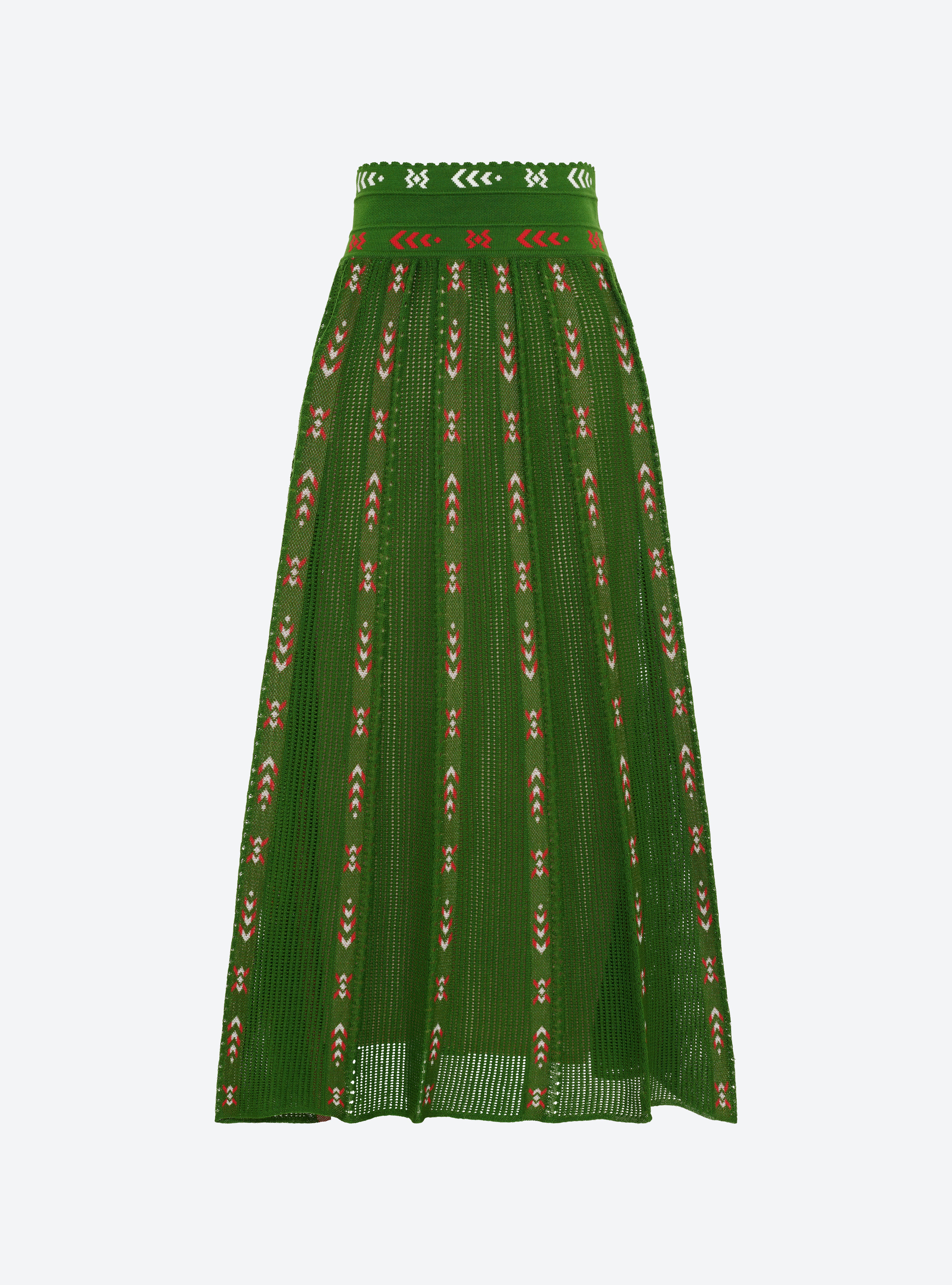 Eyota Openwork Midi Skirt