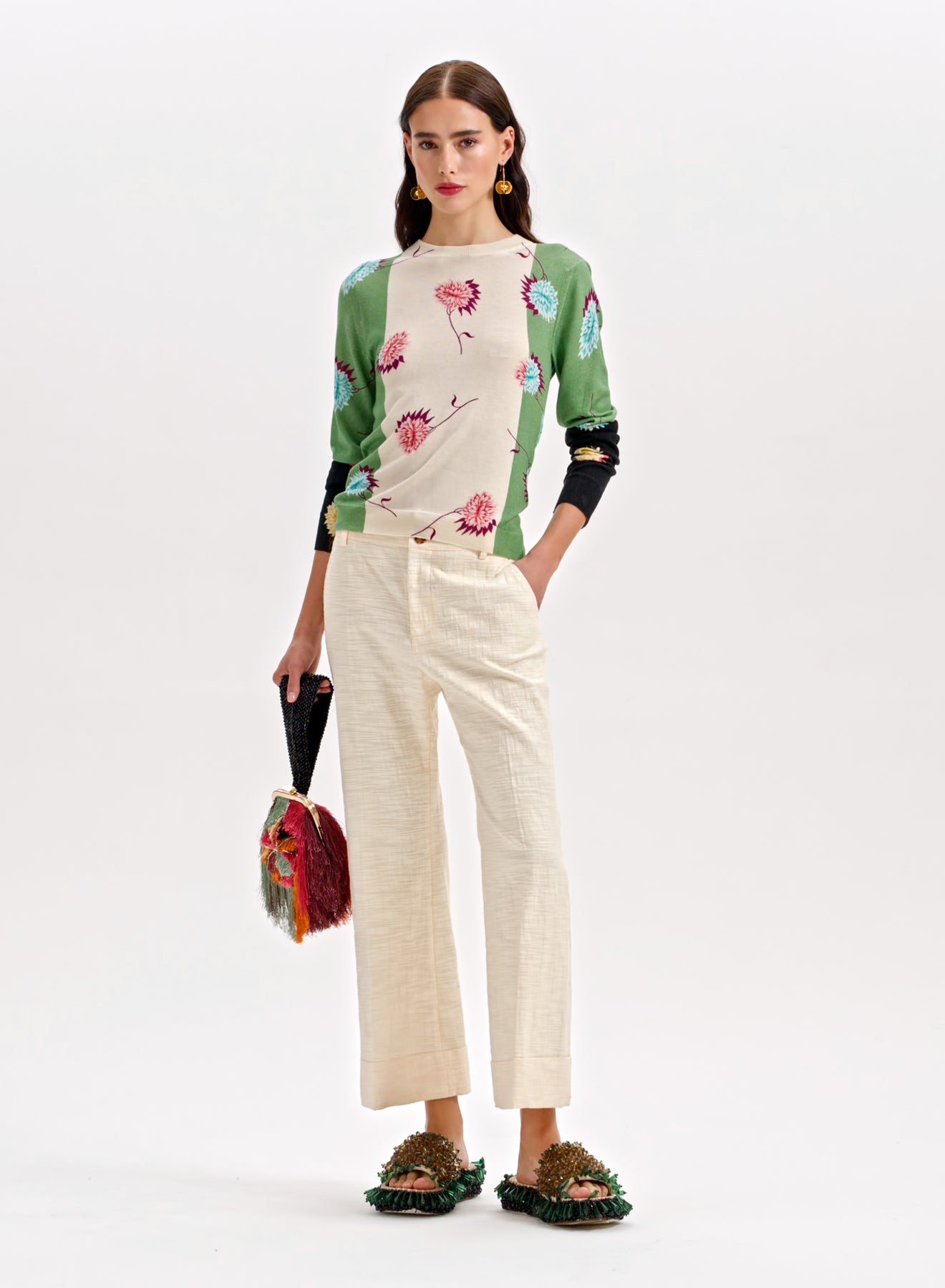 Cashmere Silk Crew Top