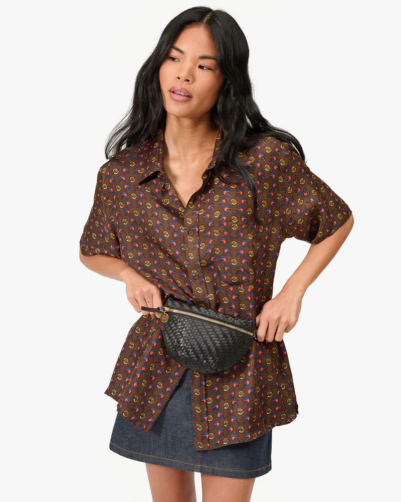 Woven Zig Zag Petite Fanny Bag